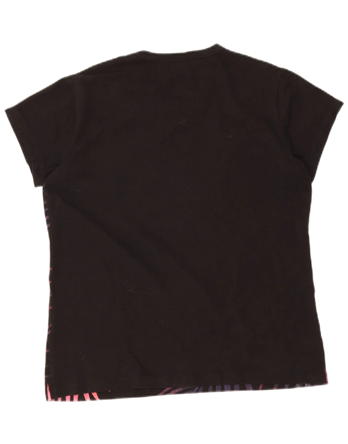 Koala Bay Womens Graphic T-Shirt Top UK 14 Large Black Cotton Hawaiian - Image 2