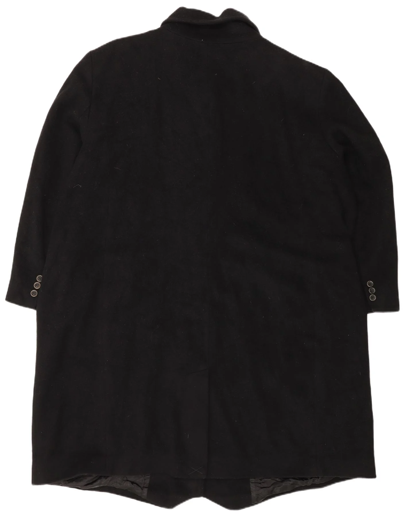 L.L.Bean Womens Overcoat UK 20 2XL Black Wool - Image 2