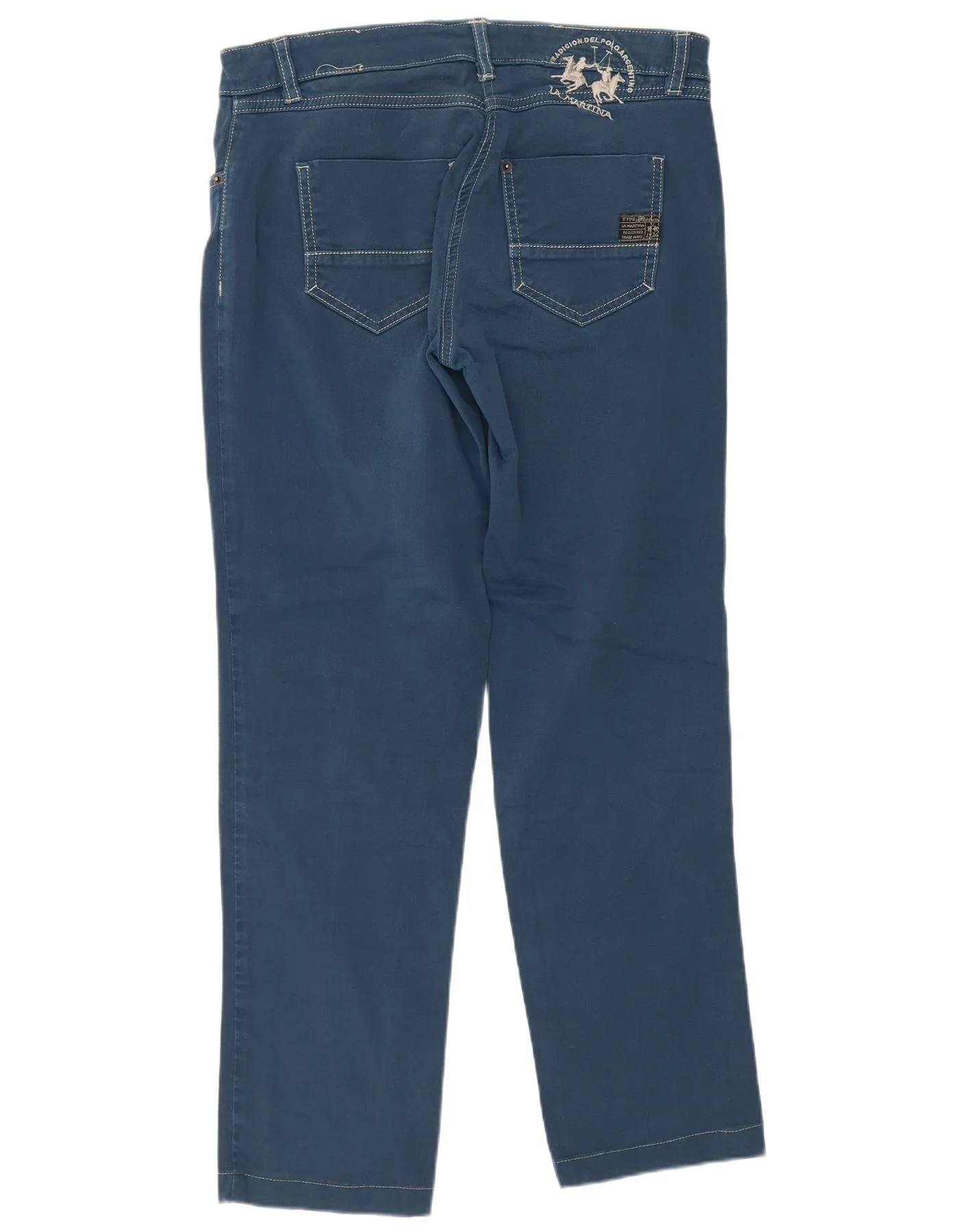 La Martina Womens Straight Jeans W30 L27 Blue Cotton - Image 2