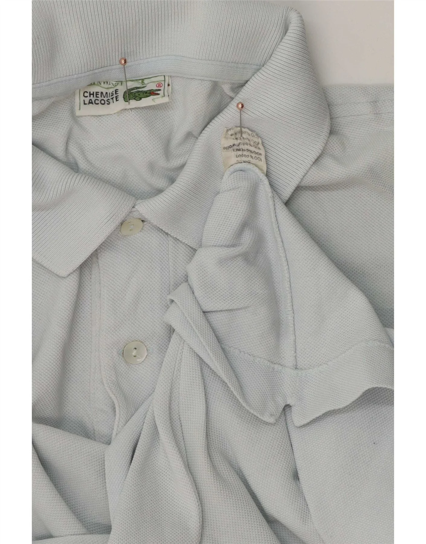 Lacoste Mens Polo Shirt Size 5 Large Blue Cotton - Image 3