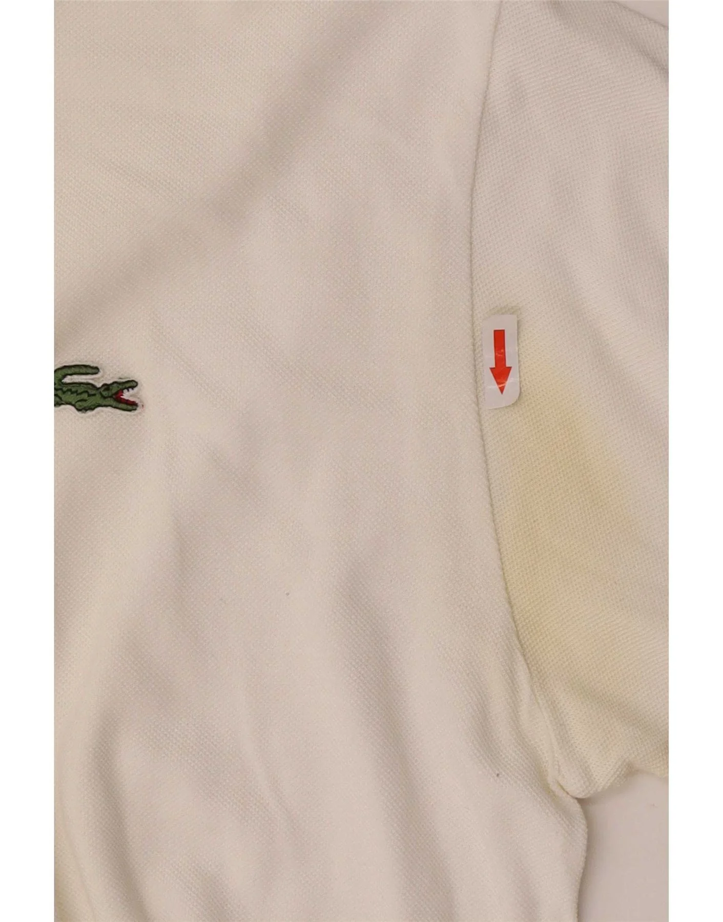 Lacoste Mens Polo Shirt Size 5 Large White Cotton - Image 3