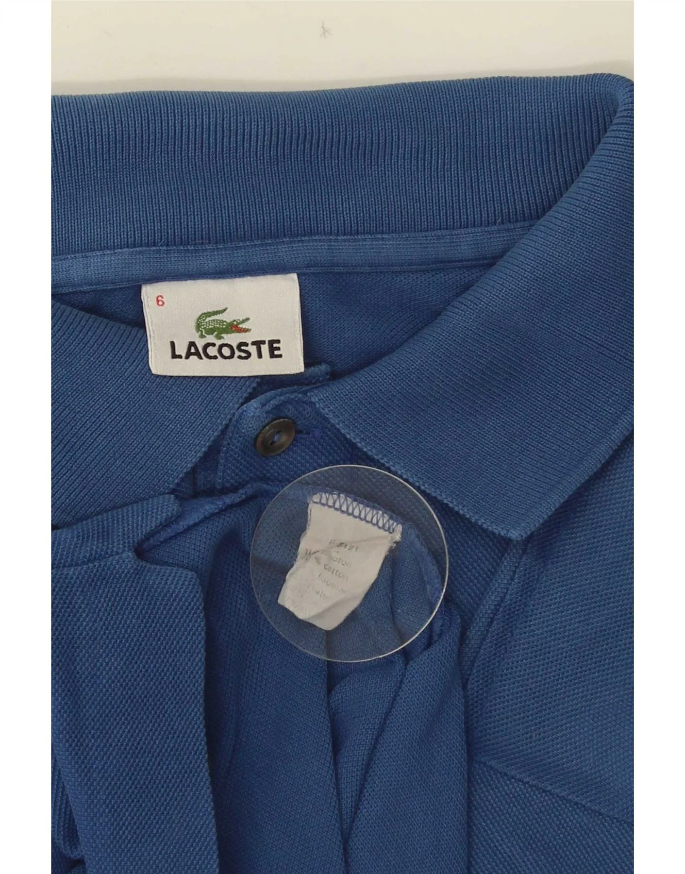 Lacoste Mens Polo Shirt Size 6 XL Blue Cotton - Image 3