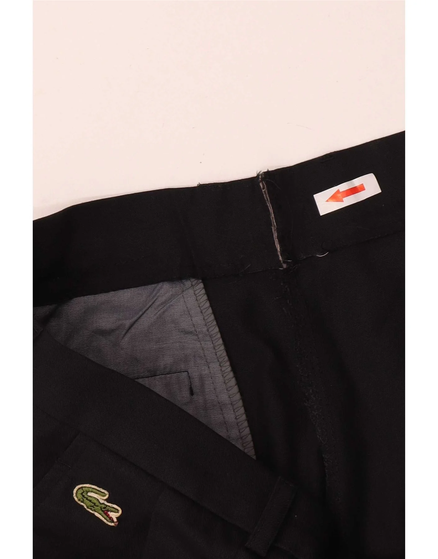 Lacoste Mens Regular Casual Trousers Size 46 Large W32 L31 Black Cotton - Image 3