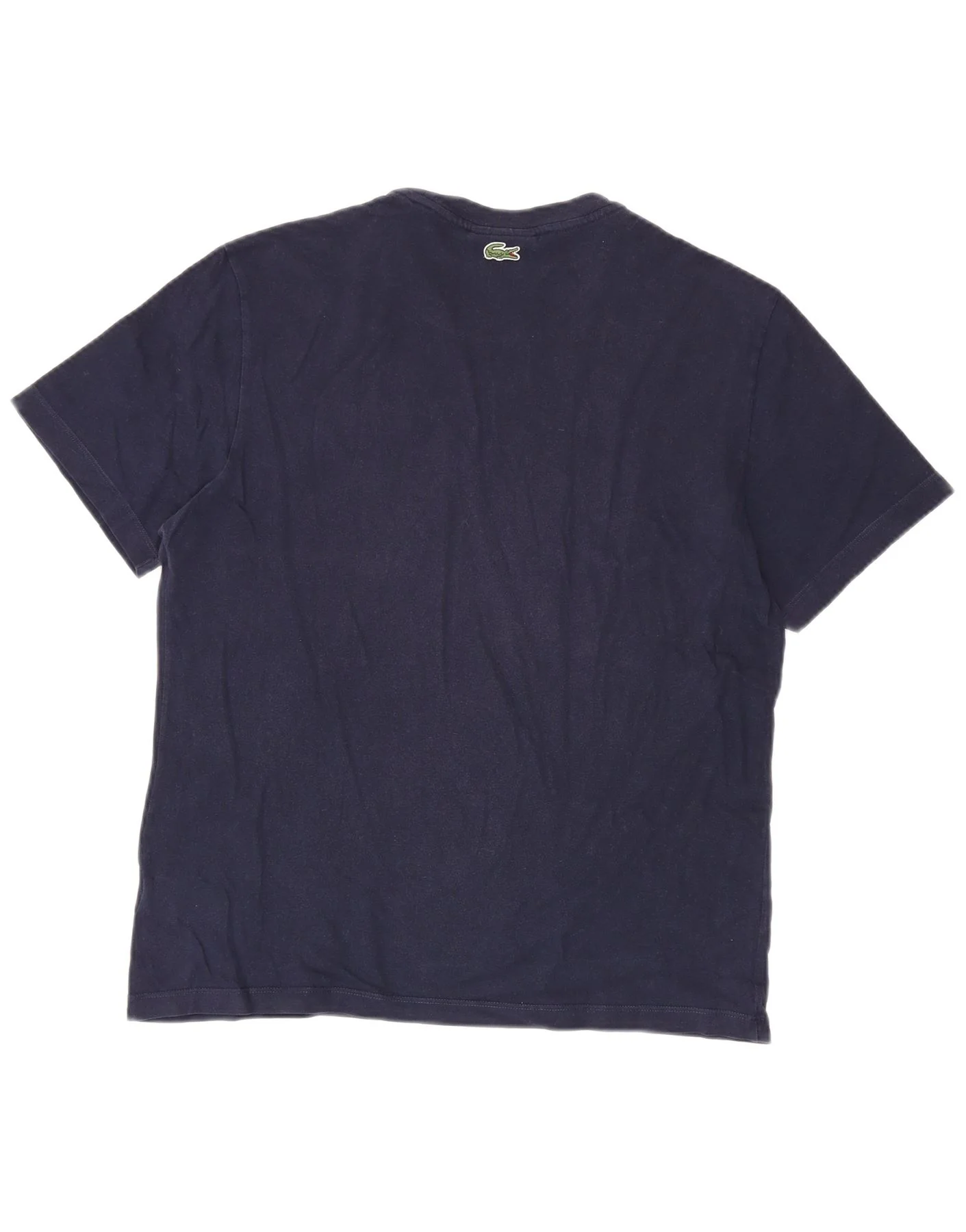 Lacoste Mens Regular Fit Graphic T-Shirt Top Size 5 Large Navy Blue Cotton - Image 2