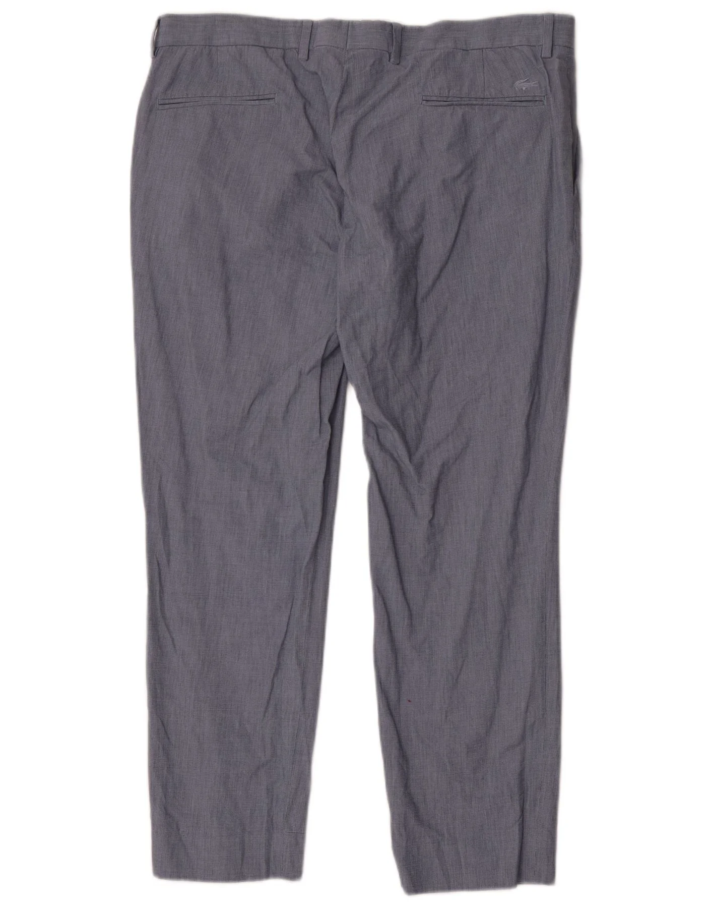 Lacoste Mens Slim Suit Trousers W36 L28 Blue Cotton - Image 2
