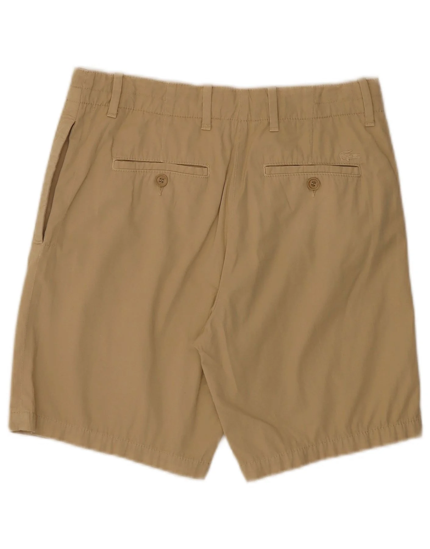 Lacoste Womens Chino Shorts UK 8 Small W30 Beige Cotton - Image 2