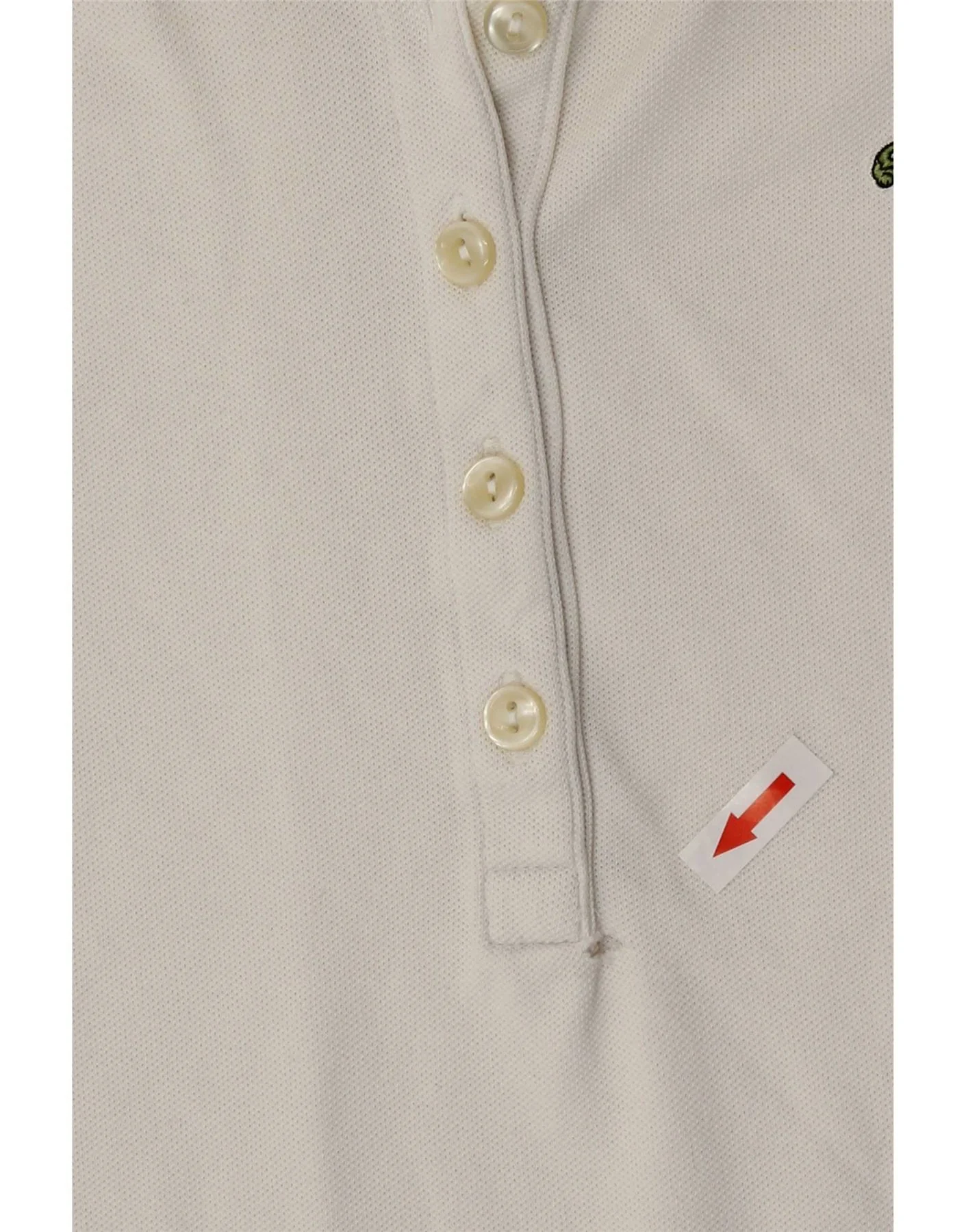 Lacoste Womens Polo Shirt Size 38 Medium White - Image 3