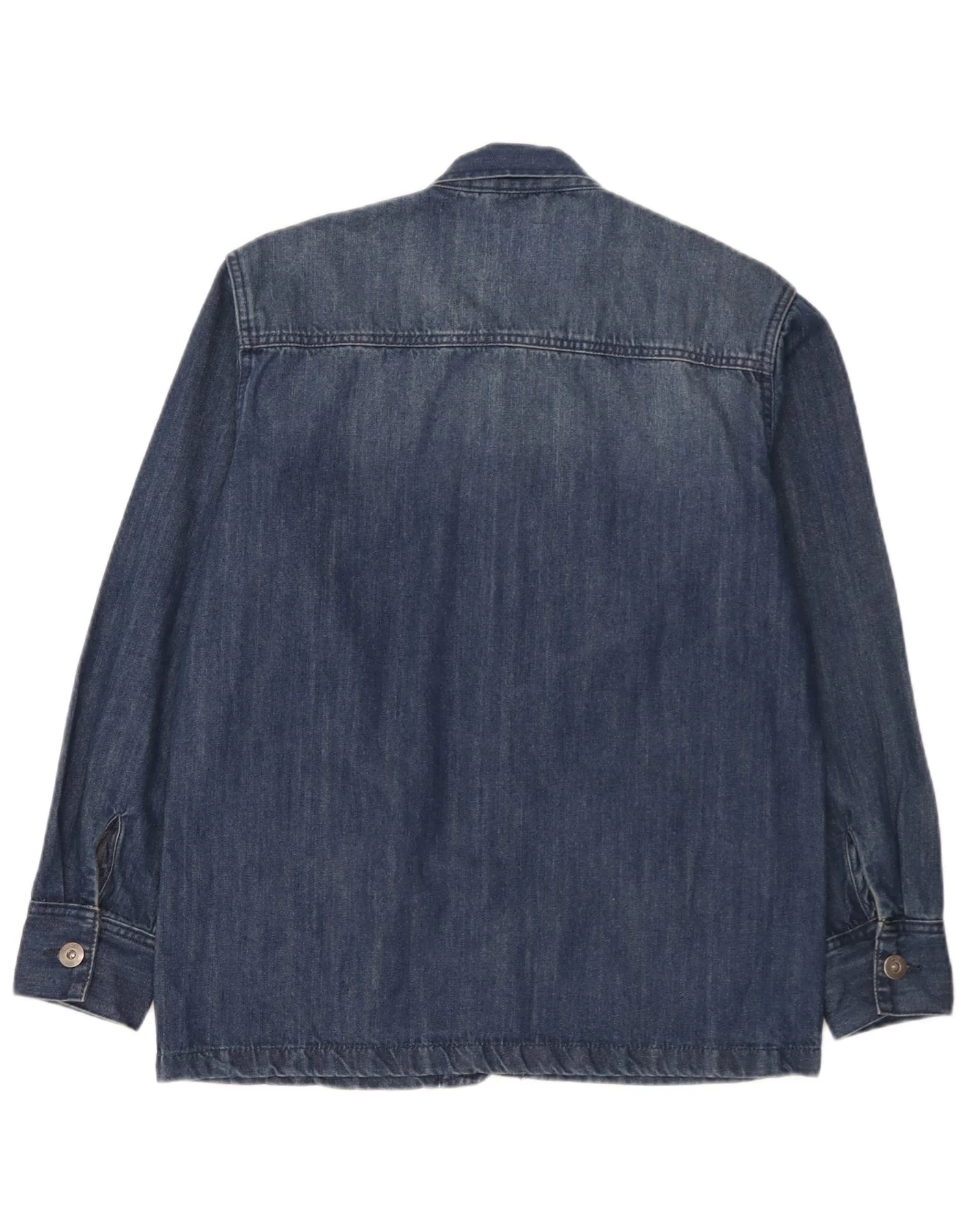 Lager 157 Mens Denim 5 Button Blazer Jacket UK 40 Large Blue Cotton - Image 2