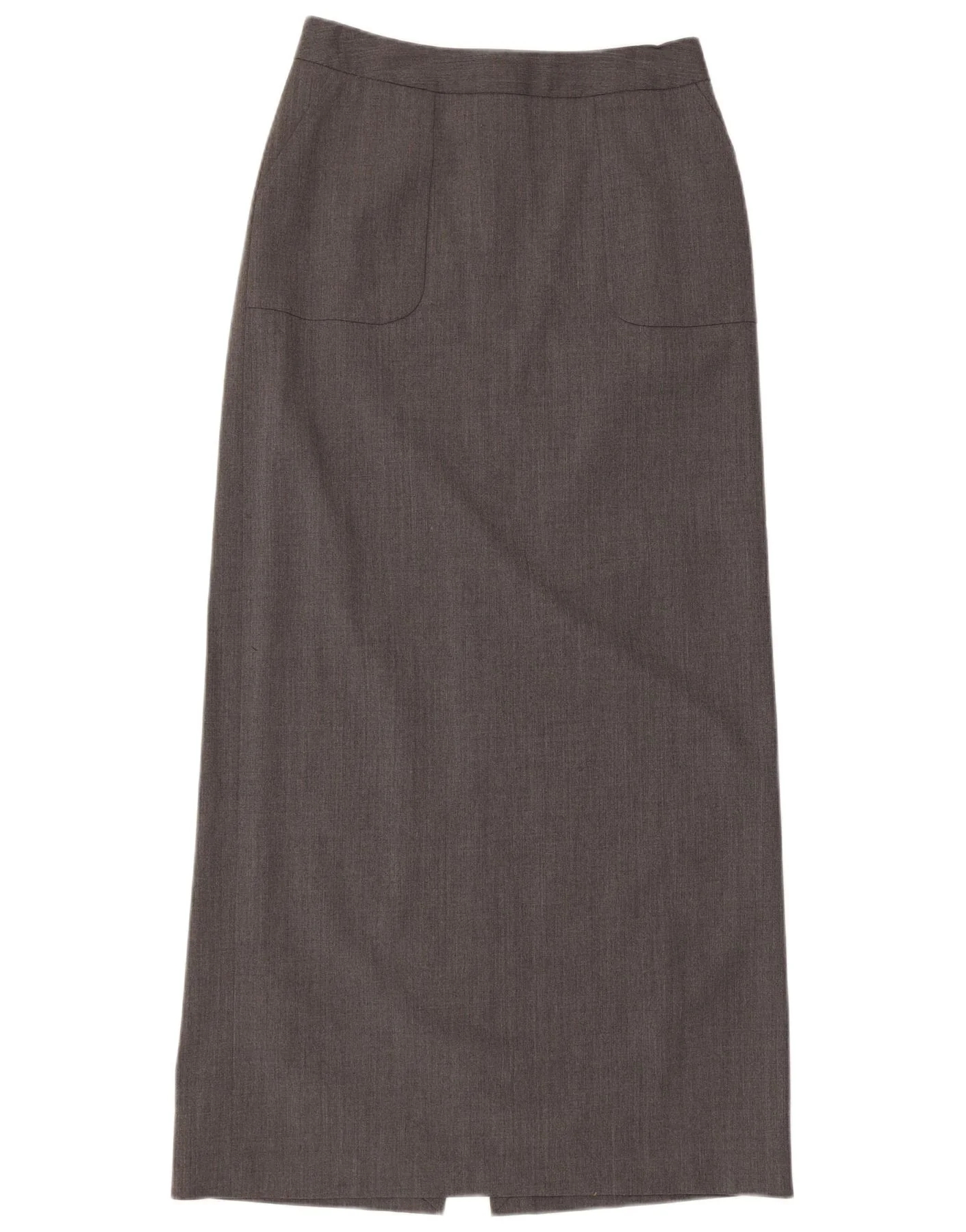 LAZZARI Womens High Waist Maxi Skirt IT 46 Large W30 Grey Wool