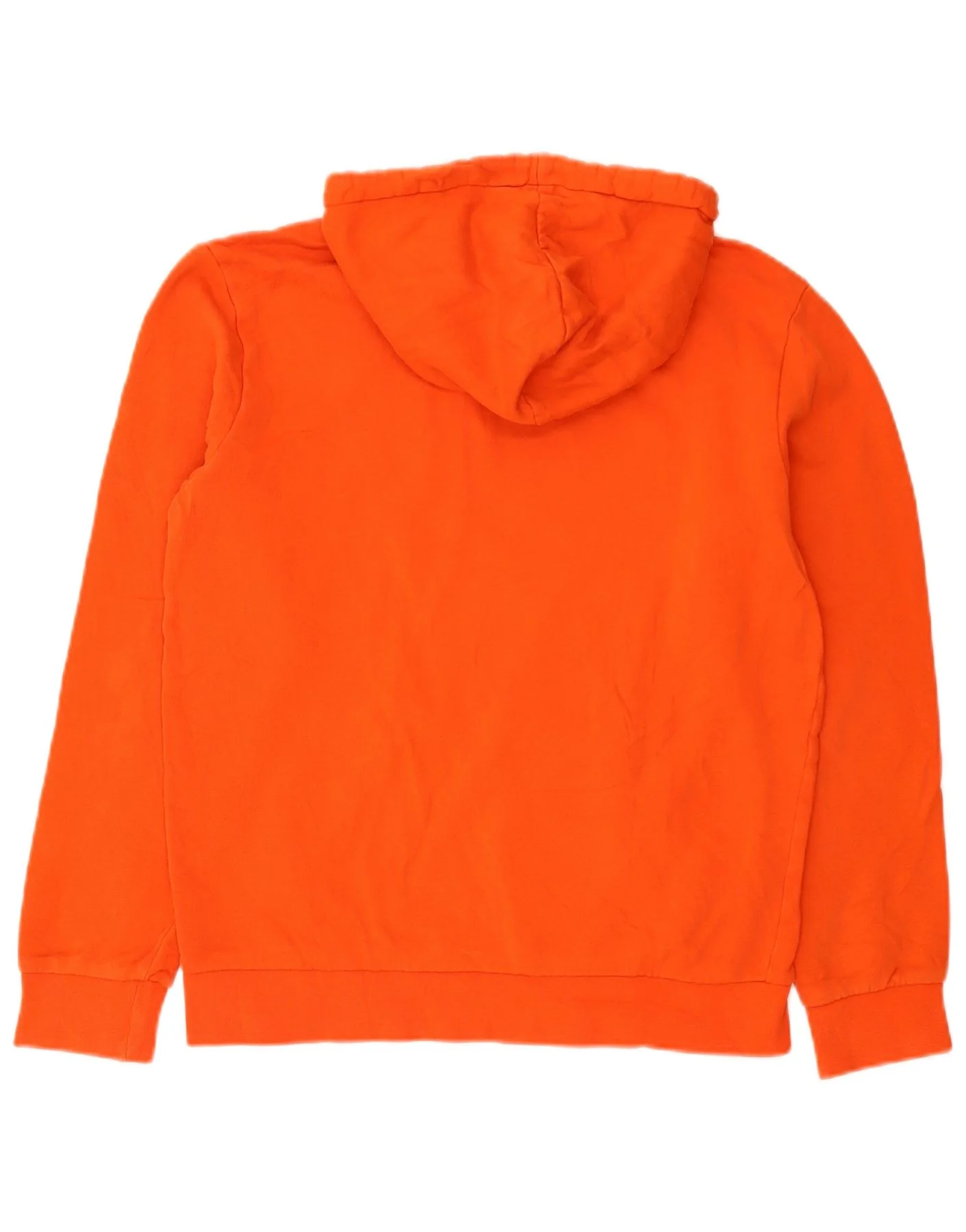 Le Coq Sportif Mens Graphic Hoodie Jumper Medium Orange Cotton - Image 2