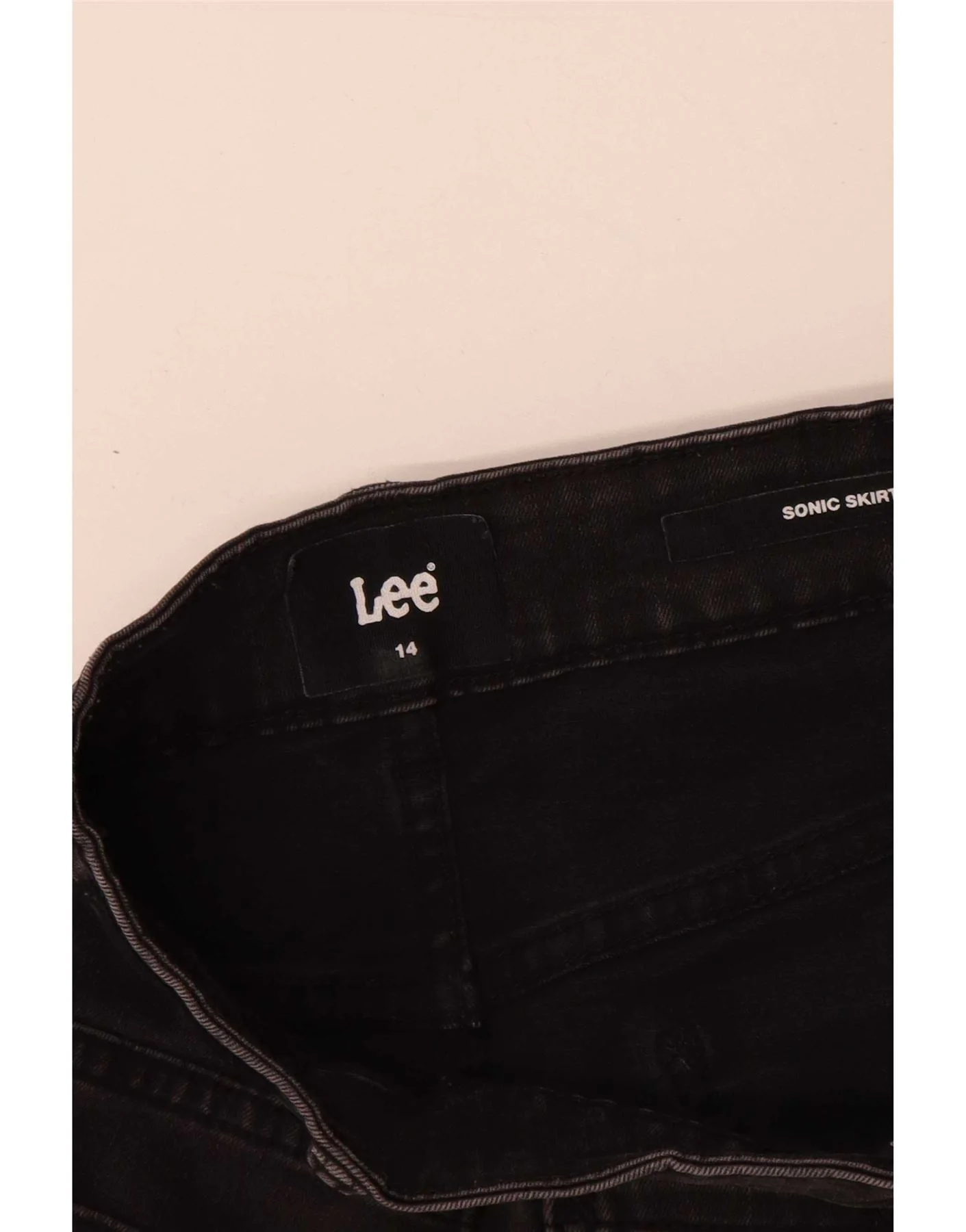 Lee Girls Denim Skirt 13-14 Years W30 Black Cotton - Image 3