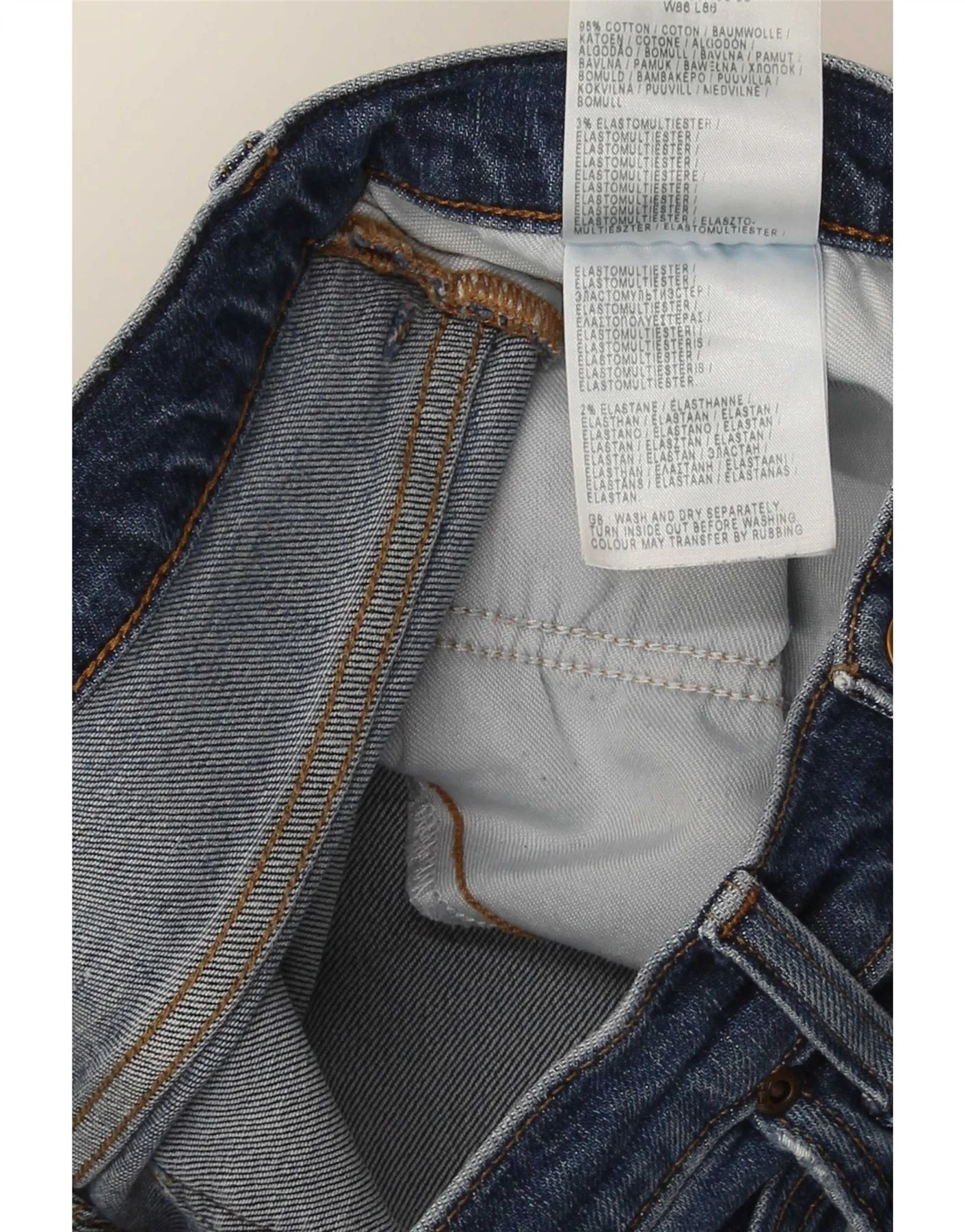 Lee Mens Brooklyn Straight Jeans W34 L29 Blue Cotton - Image 3