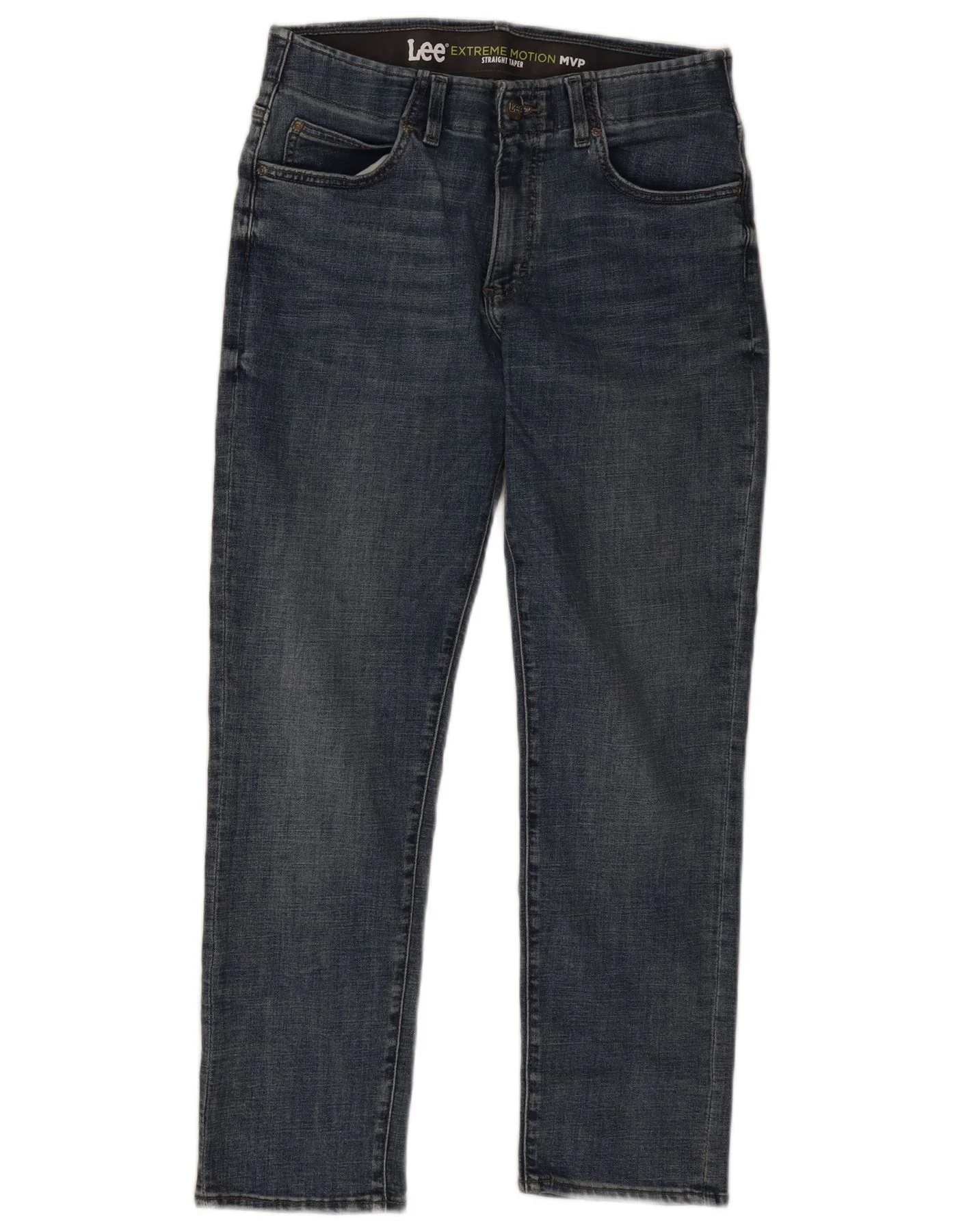 Lee Mens Flex Tapered Straight Jeans W32 L30 Blue Cotton