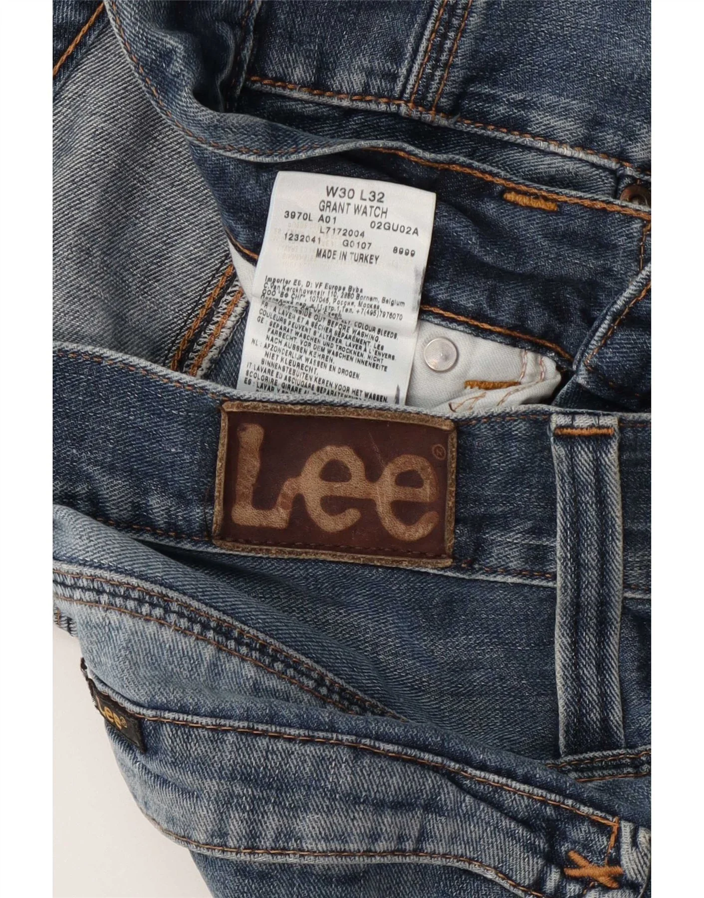 Lee Mens Grant Watch Wide Leg Jeans W30 L32 Blue Cotton - Image 4