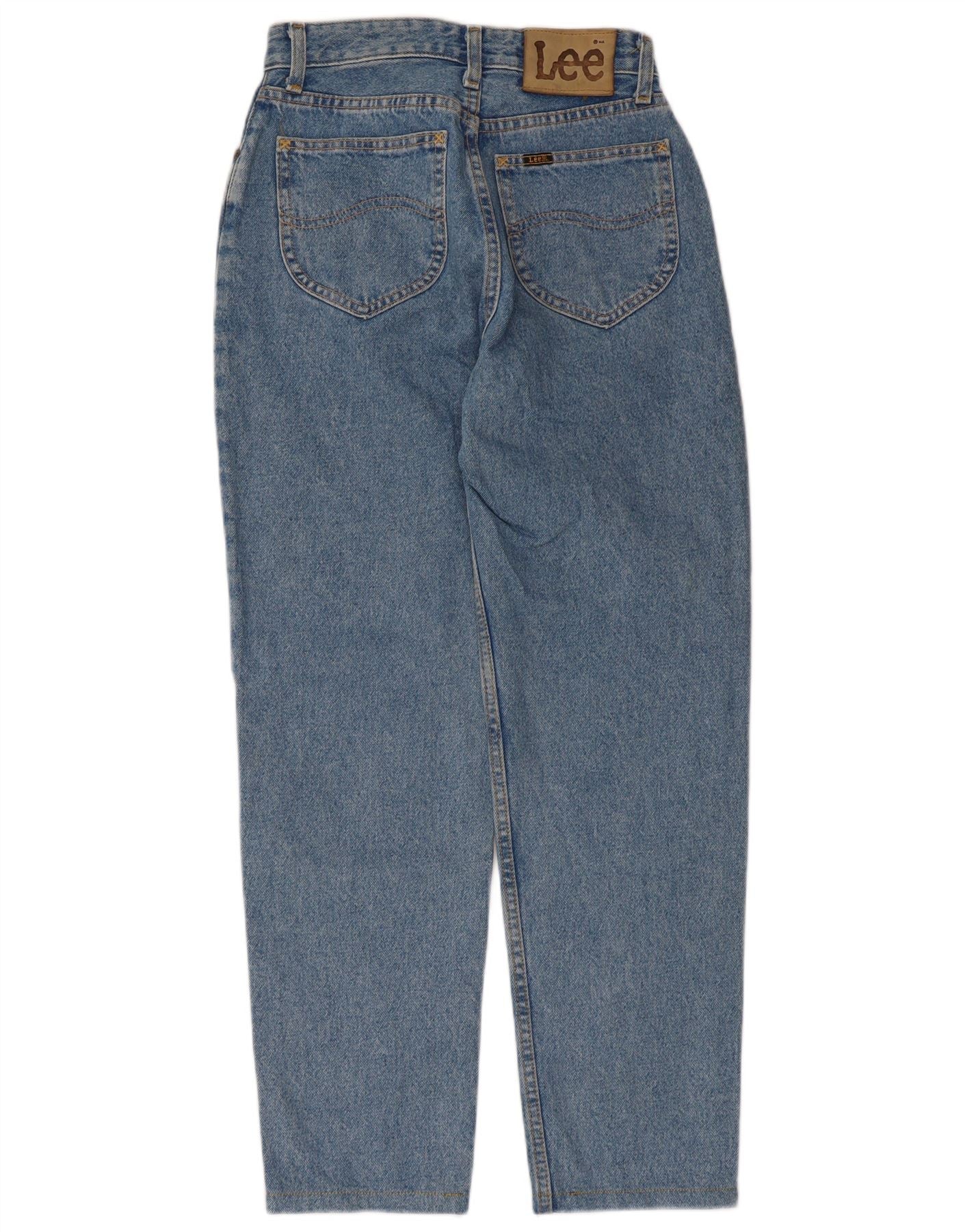 Lee Mens High Waist Tapered Jeans US 12 Large W28 L29 Blue Cotton - Image 2