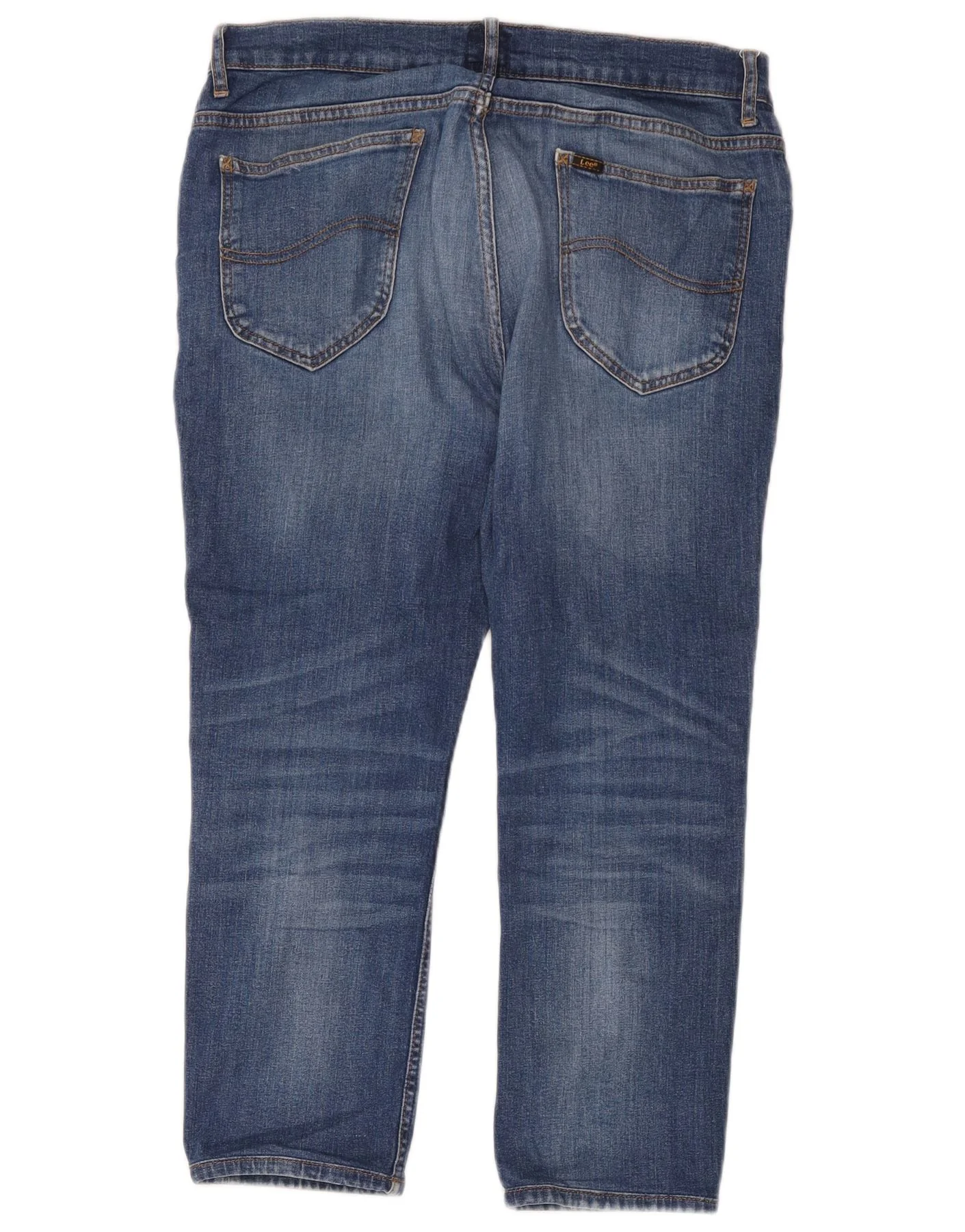 Lee Mens Rider Cropped Jeans W33 L24 Blue Cotton - Image 2