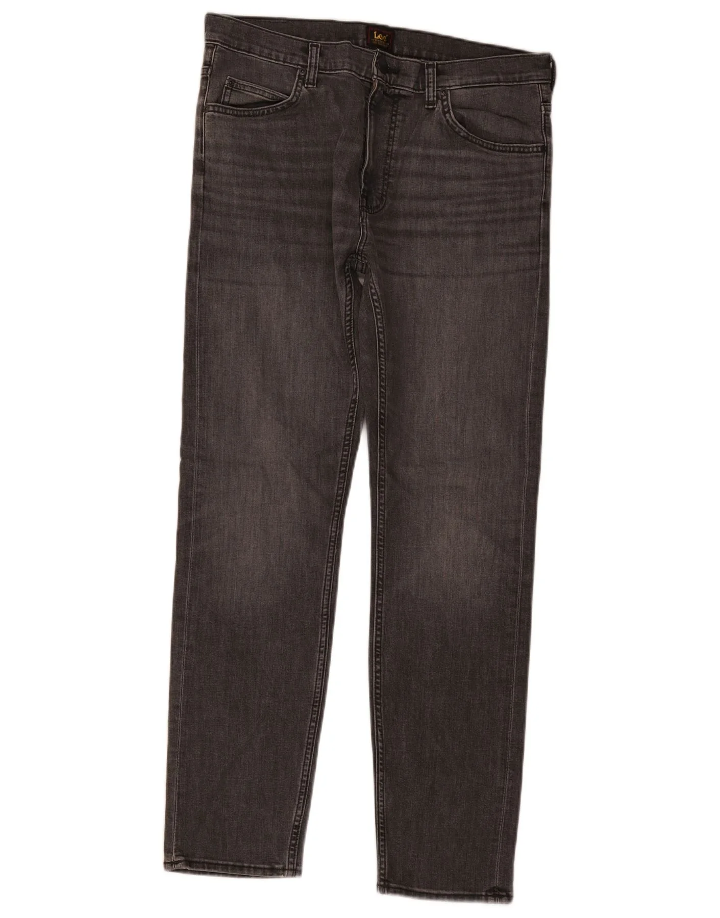 Lee Mens Rider Slim Jeans W33 L32 Grey Cotton