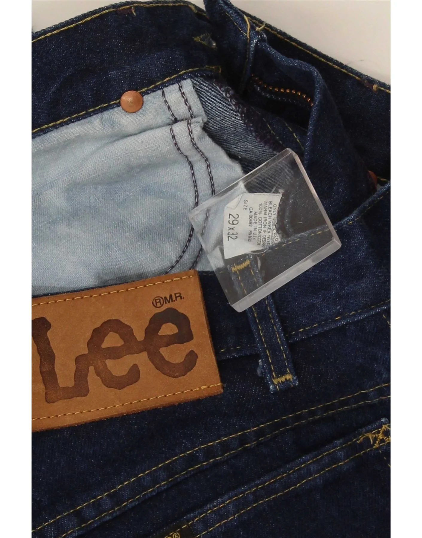 Lee Mens Straight Jeans W29 L26 Navy Blue - Image 3