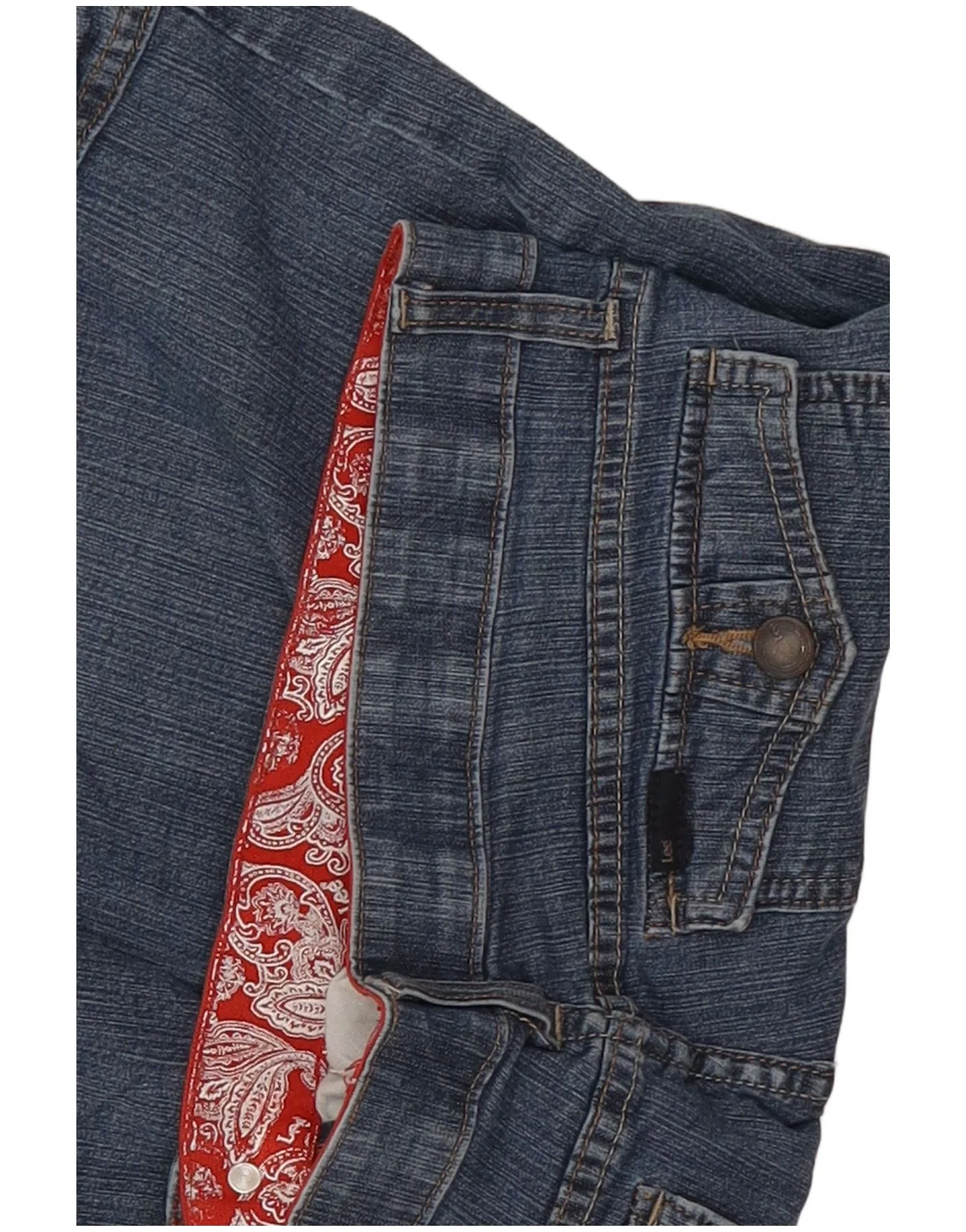 Lee Womens High Waist Denim Shorts US 16 2XL W34 Blue Cotton - Image 4