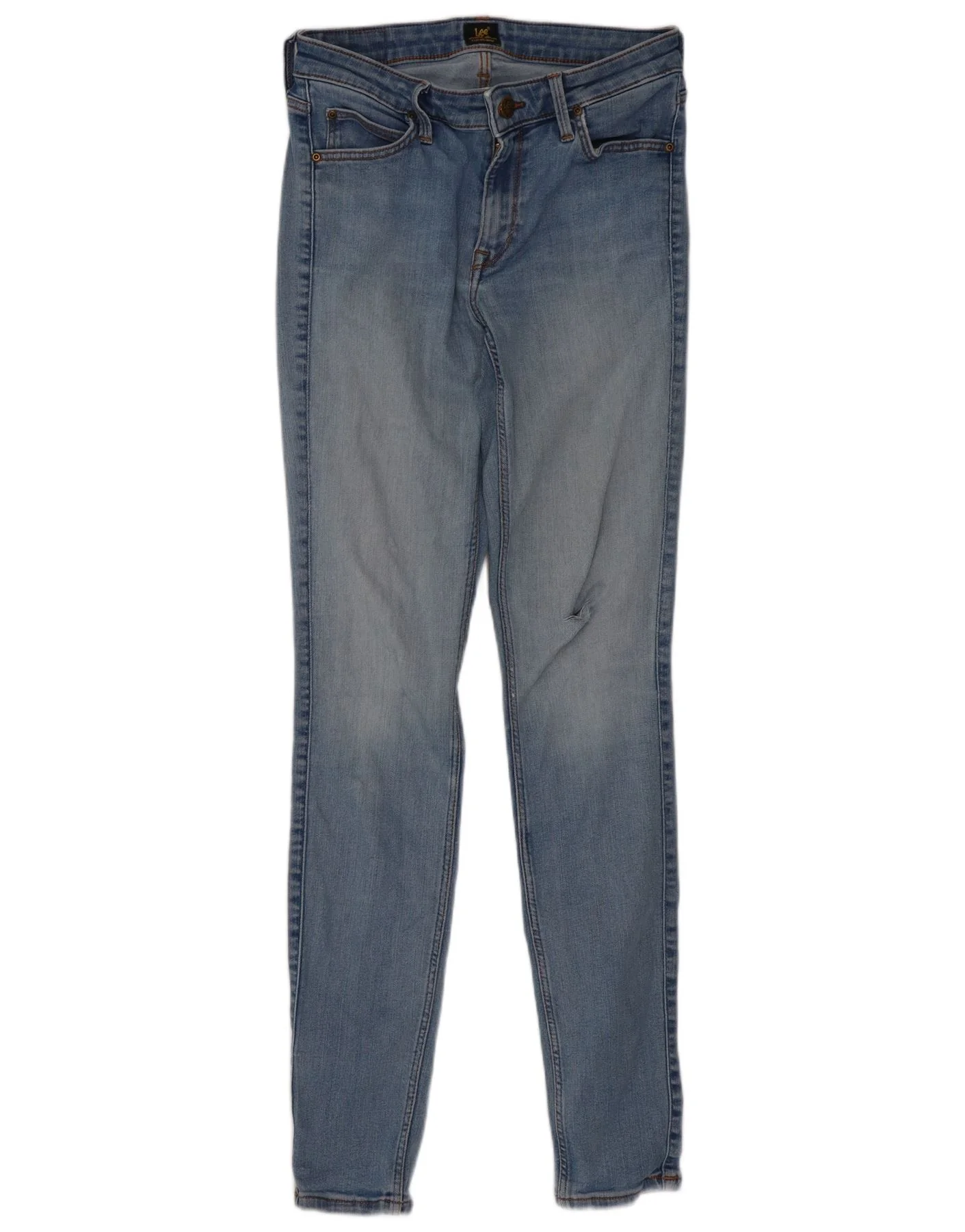 Lee Womens Jodee Ultra Skinny Jeans W28 L33 Blue Cotton