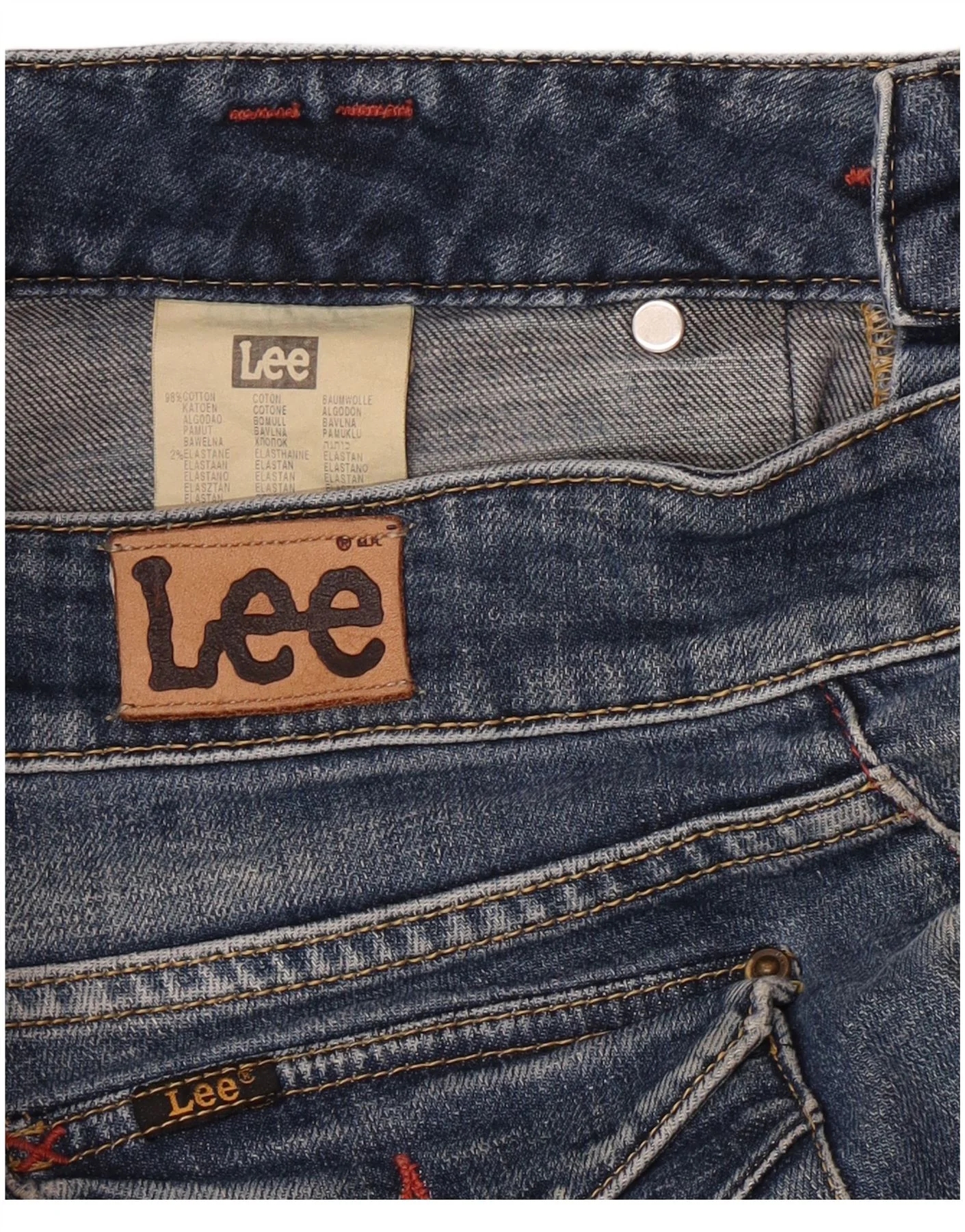 Lee Womens Leola Low Waist Bootcut Jeans W28 L32 Blue Cotton - Image 6