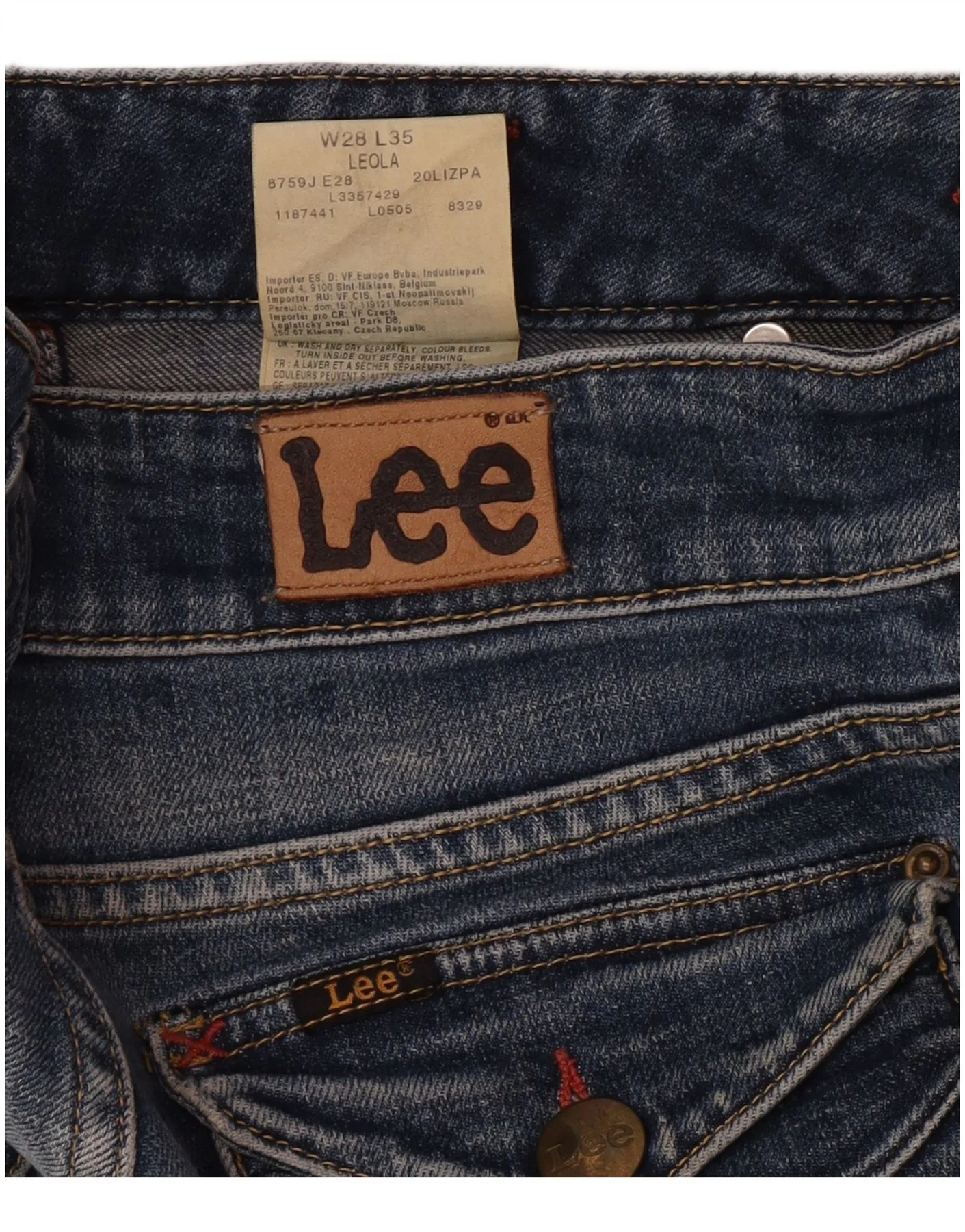 Lee Womens Leola Low Waist Bootcut Jeans W28 L32 Blue Cotton - Image 7
