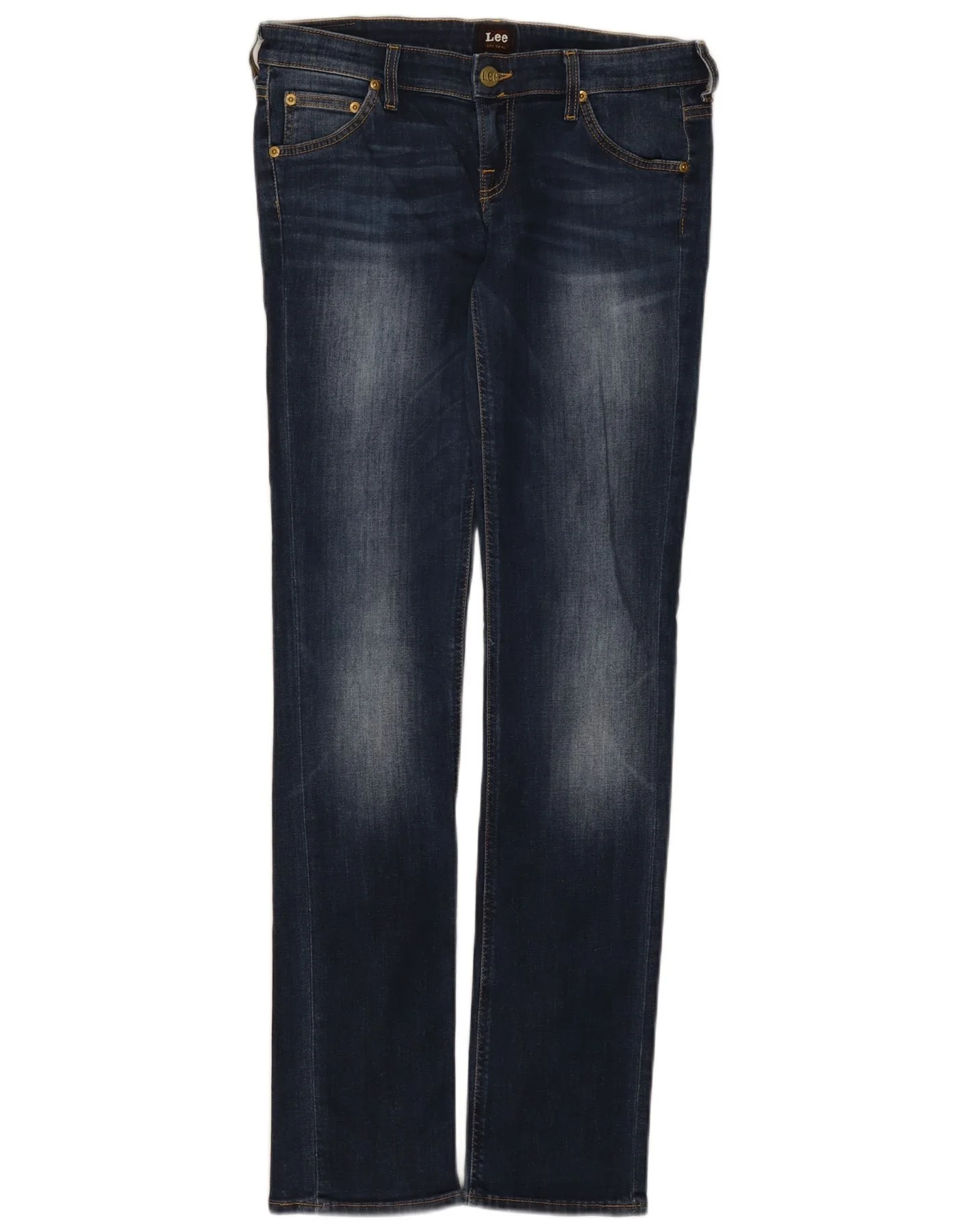 Lee Womens Lynn Narrow Slim Jeans W31 L33 Navy Blue Cotton