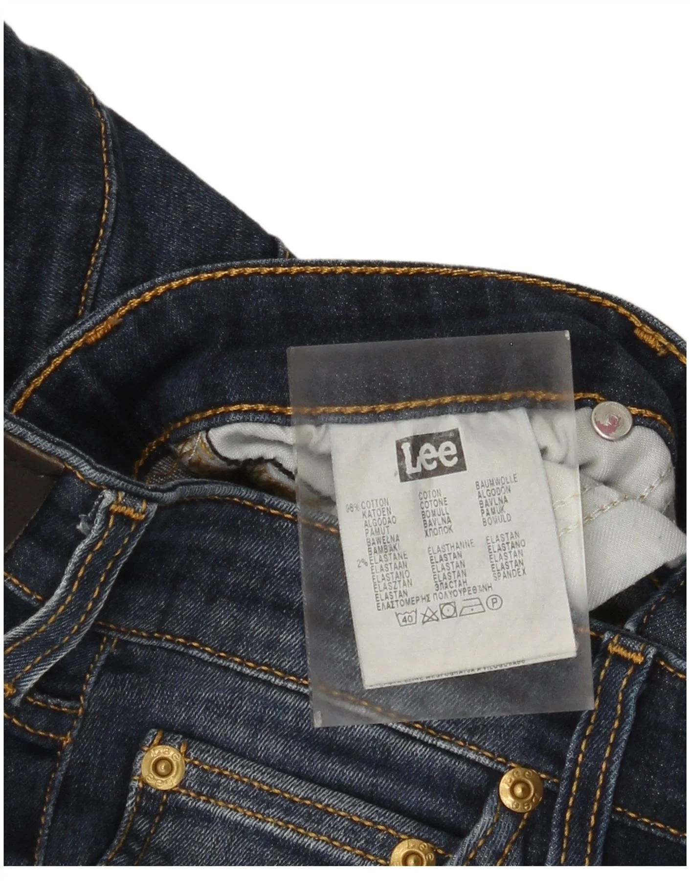 Lee Womens Lynn Narrow Slim Jeans W31 L33 Navy Blue Cotton - Image 3