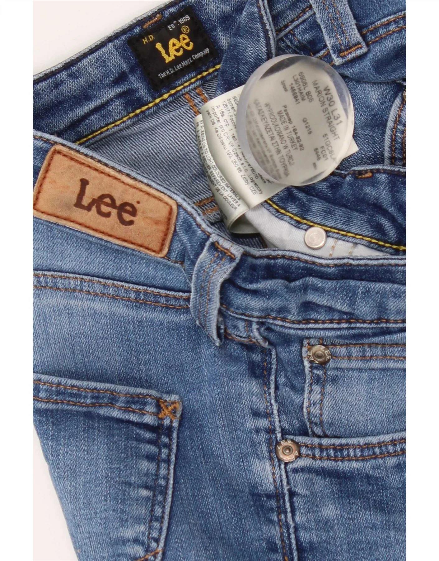 Lee Womens Marion Straight Jeans W30 L31 Blue Cotton - Image 7