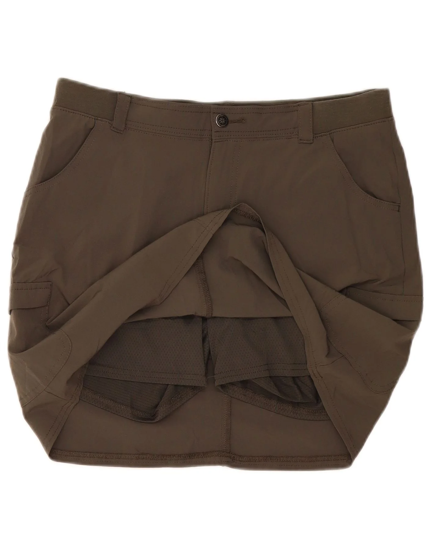 Lee Womens Relaxed Fit Skort US 10 Large Khaki Polyester - Image 3