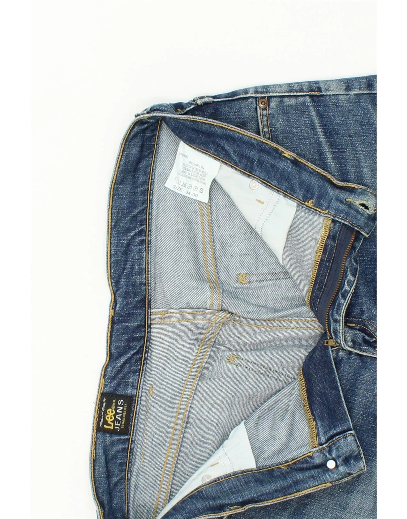 LEE Womens Straight Jeans W34 L30  Blue Cotton - Image 3