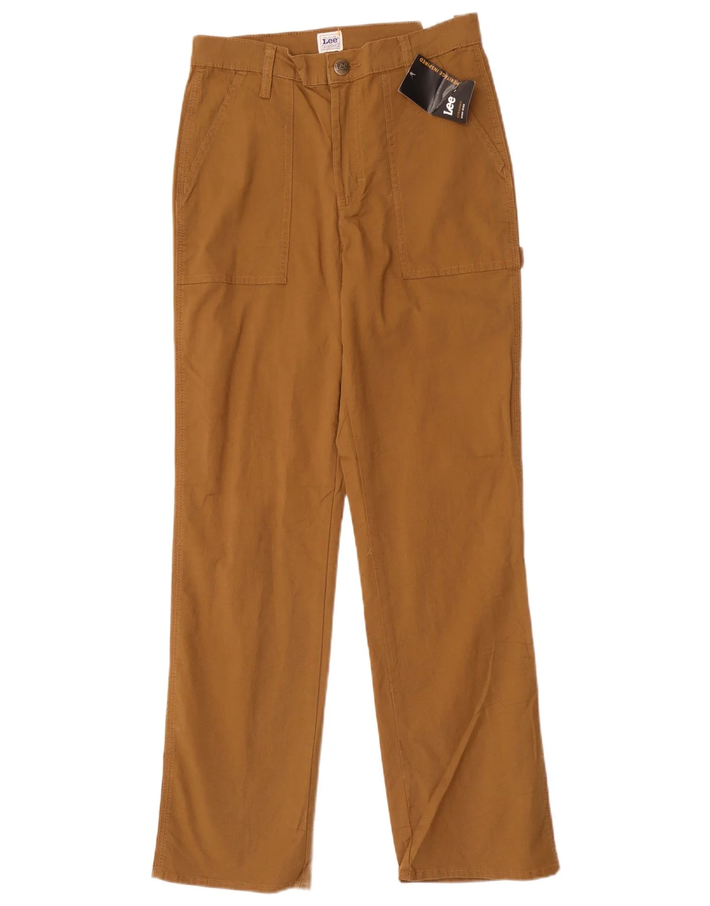 Lee Womens Workwear High Waist Casual Trousers US 6 Medium W28 L30 Brown