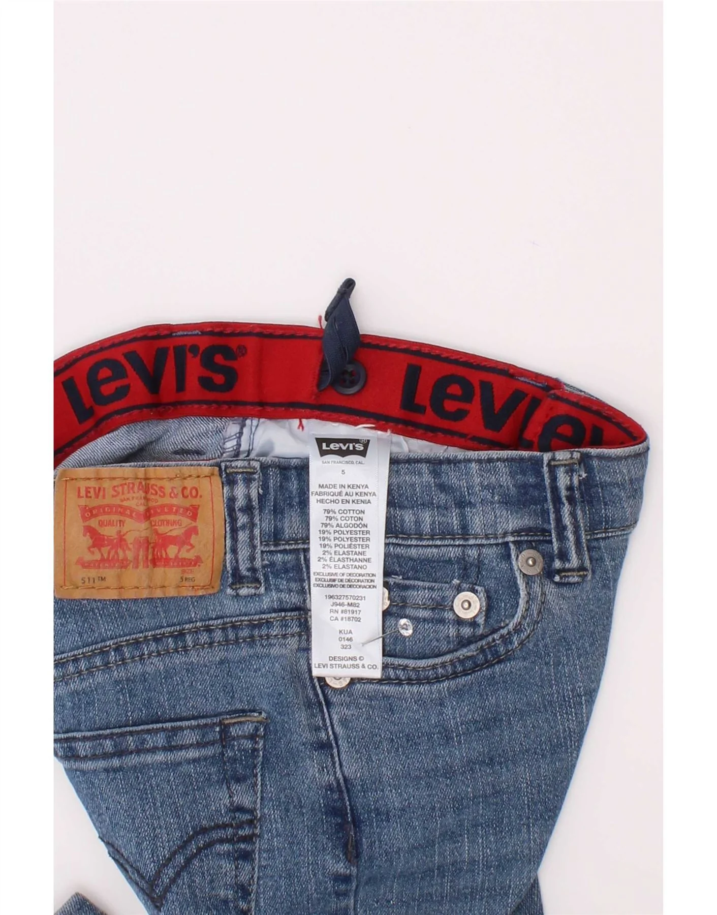 Levi's Boys 511 Slim Jeans 4-5 Years W22 L18 Blue Cotton - Image 3