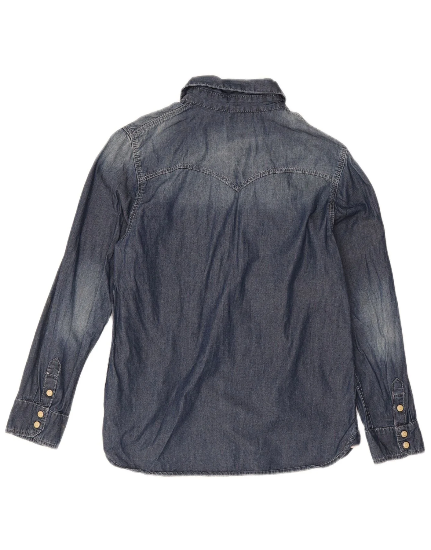 Levi's Boys Denim Shirt 11-12 Years Navy Blue Cotton - Image 2