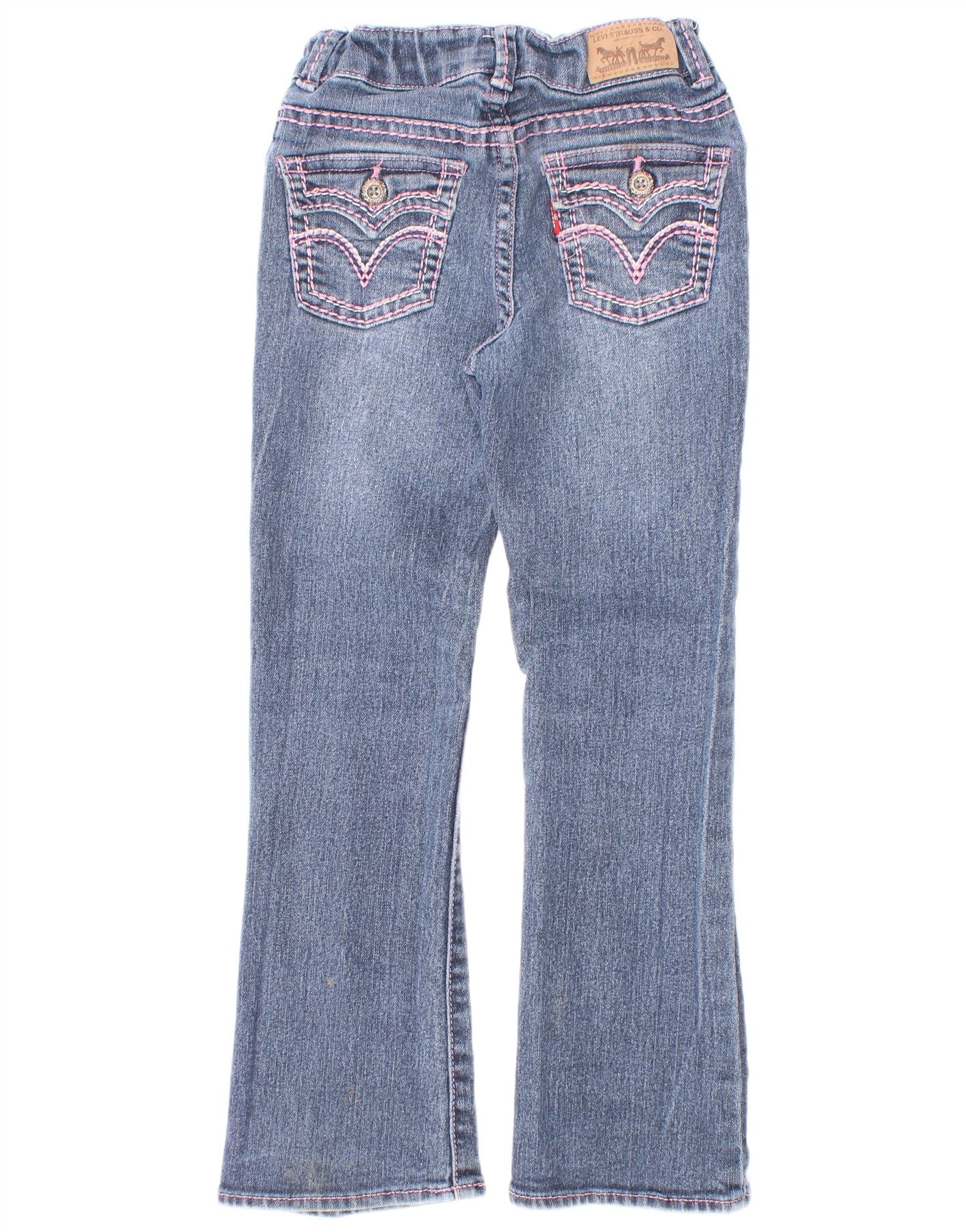 Levi's Girls Bootcut Jeans 5-6 Years W20 L19 Blue Ramie - Image 2