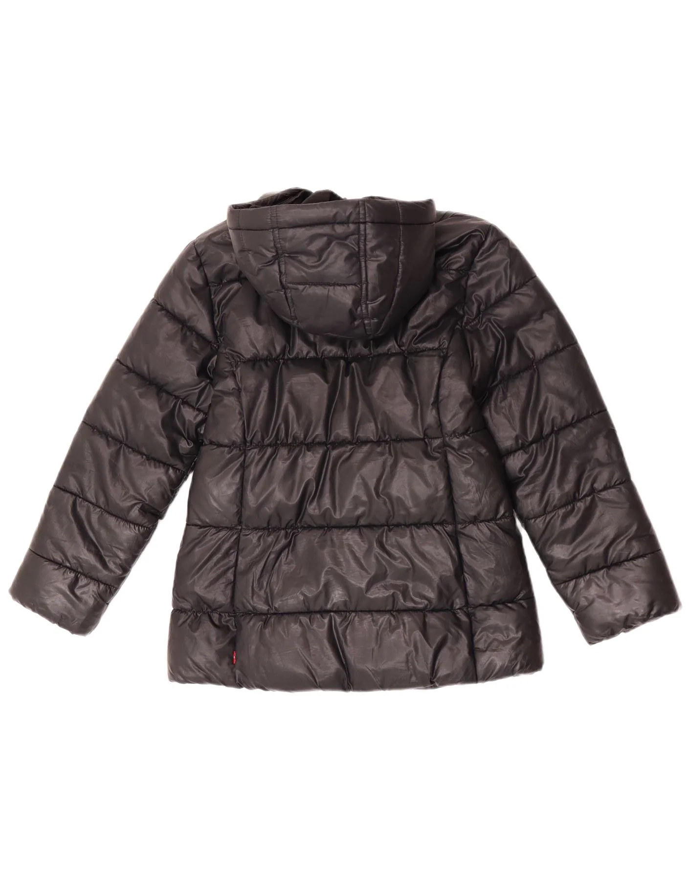 Levi's Girls Hooded Padded Jacket 9-10 Years Black Polyester - Image 2