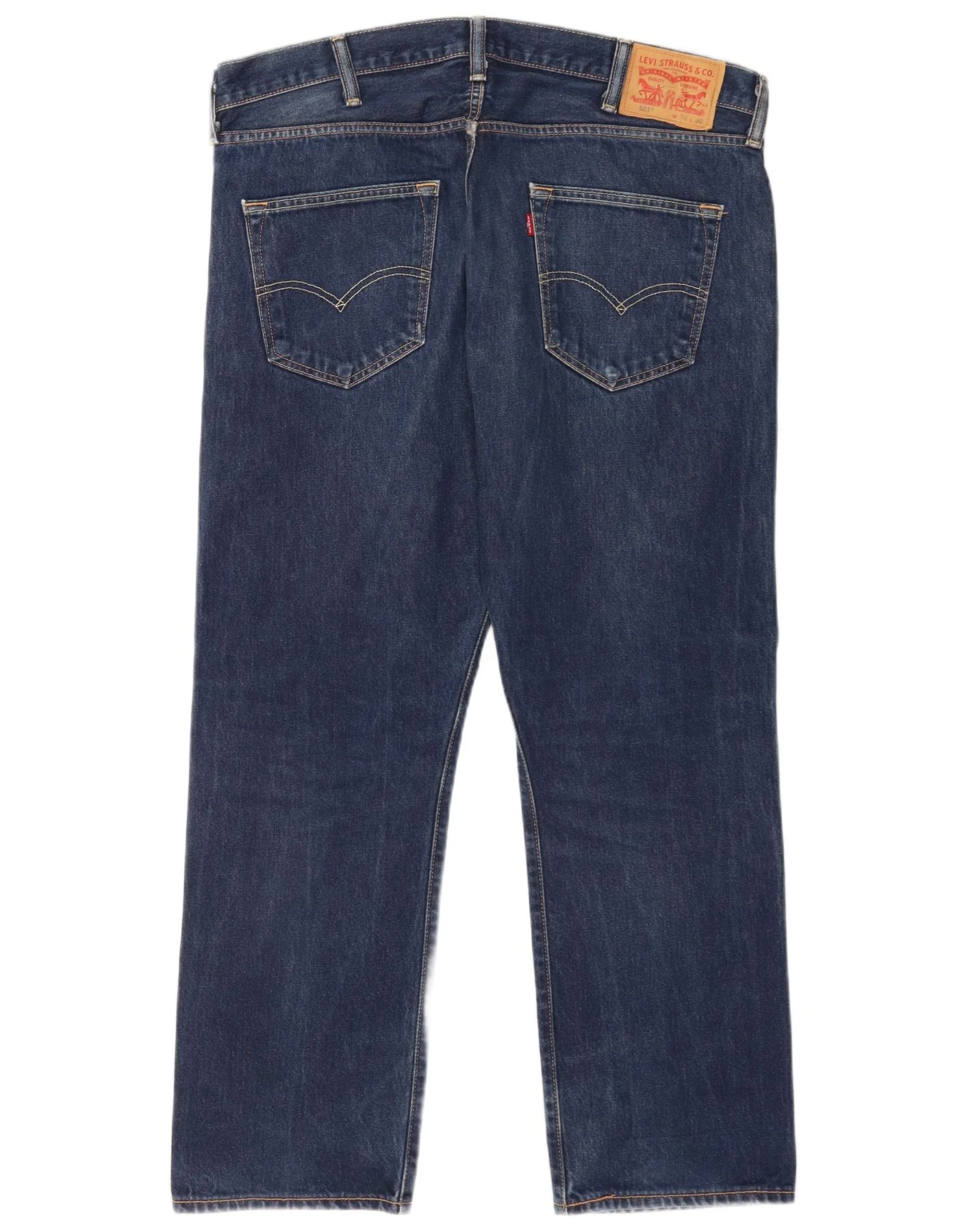 Levi's Mens 501 Regular Fit Straight Jeans W38 L30 Blue Cotton - Image 2