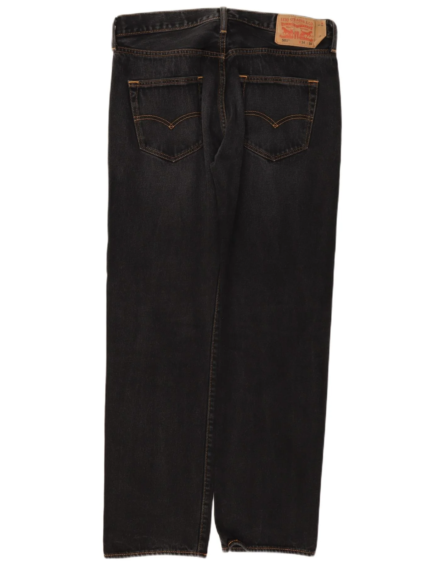 Levi's Mens 501 Straight Jeans 34 L34 Grey Cotton - Image 2