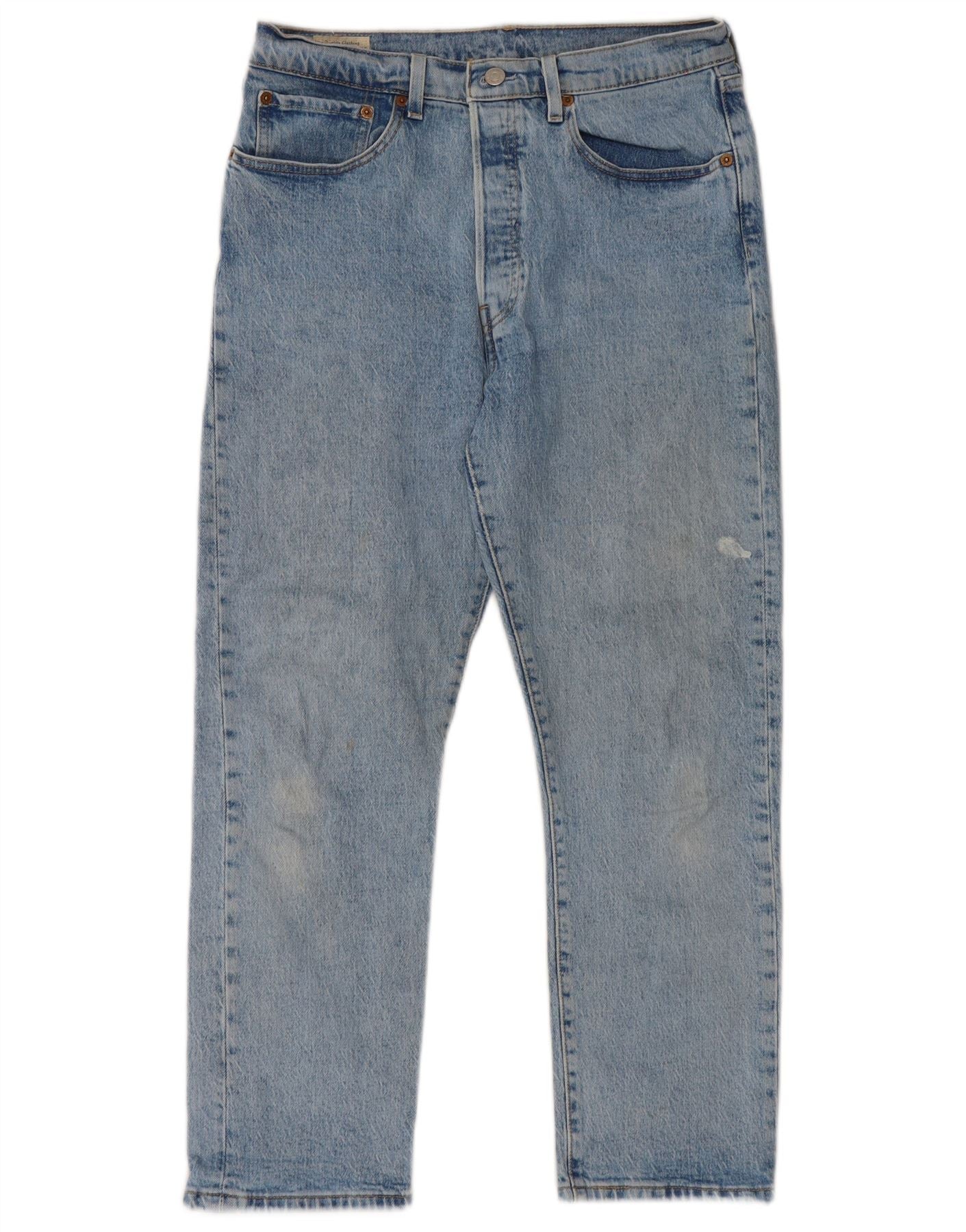 Levi's Mens 501 Straight Jeans W31 L26 Blue Cotton