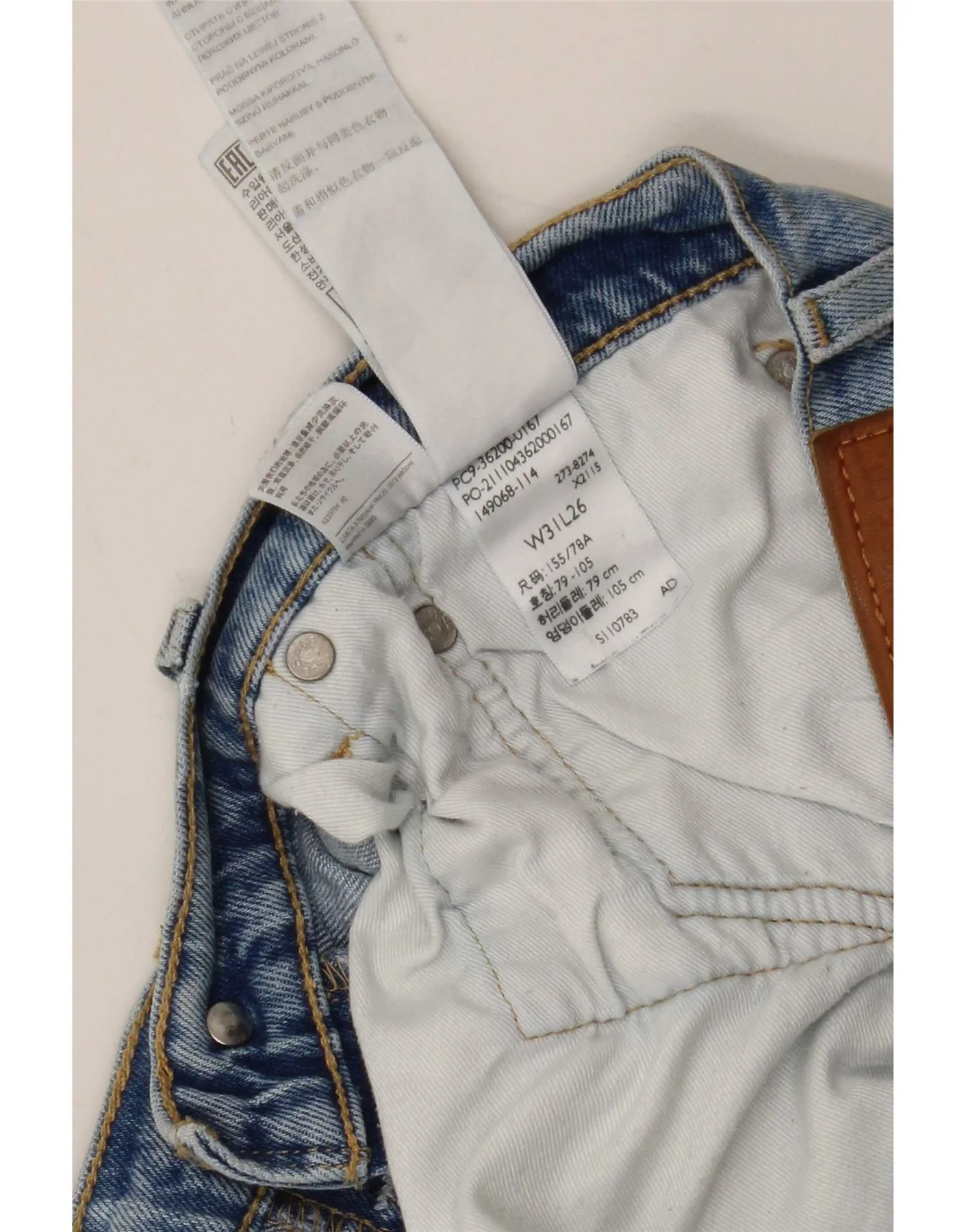 Levi's Mens 501 Straight Jeans W31 L26 Blue Cotton - Image 8