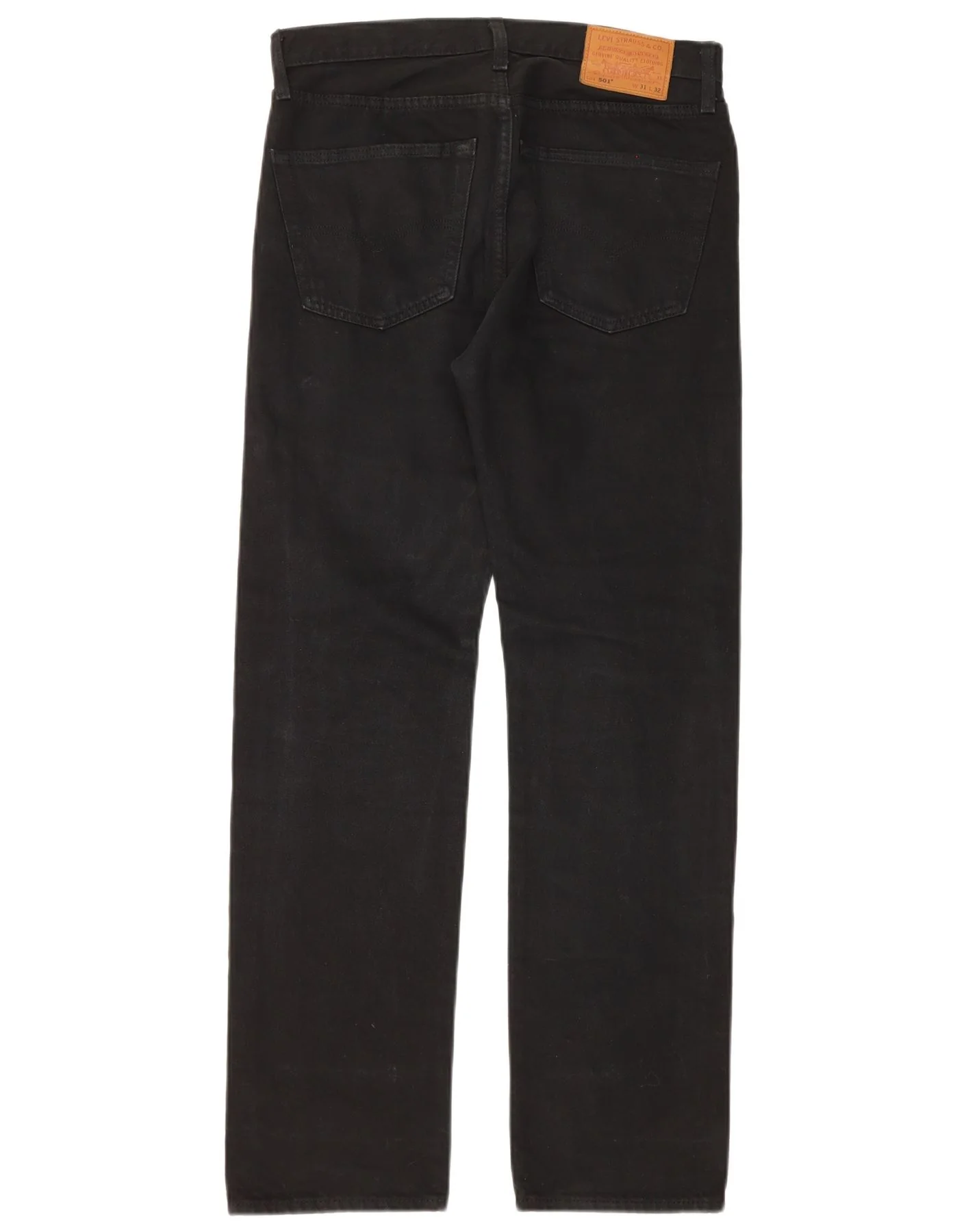 Levi's Mens 501 Straight Jeans W31 L32 Black Cotton - Image 2