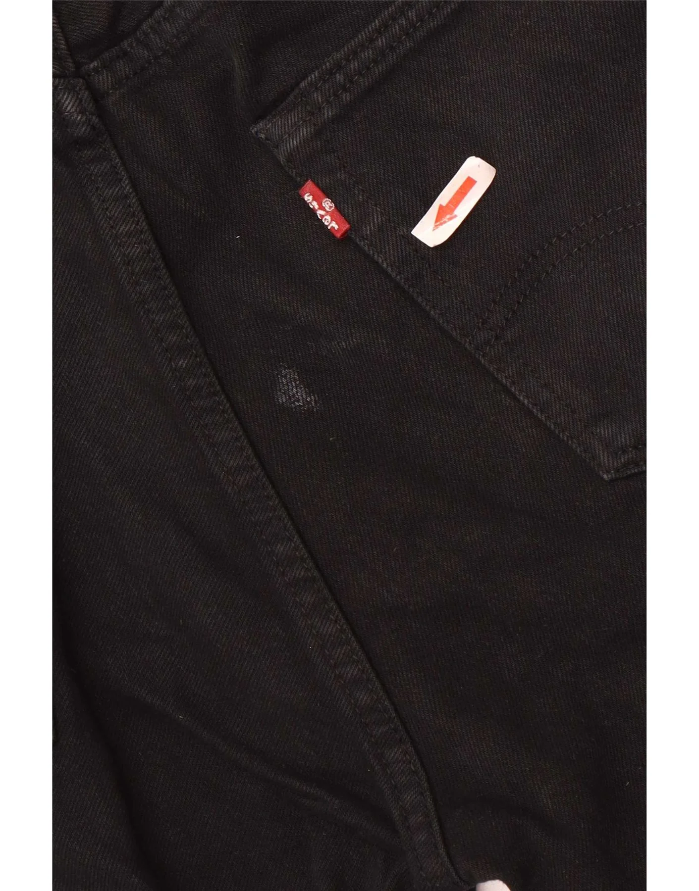 Levi's Mens 501 Straight Jeans W32 L34 Black Cotton - Image 3