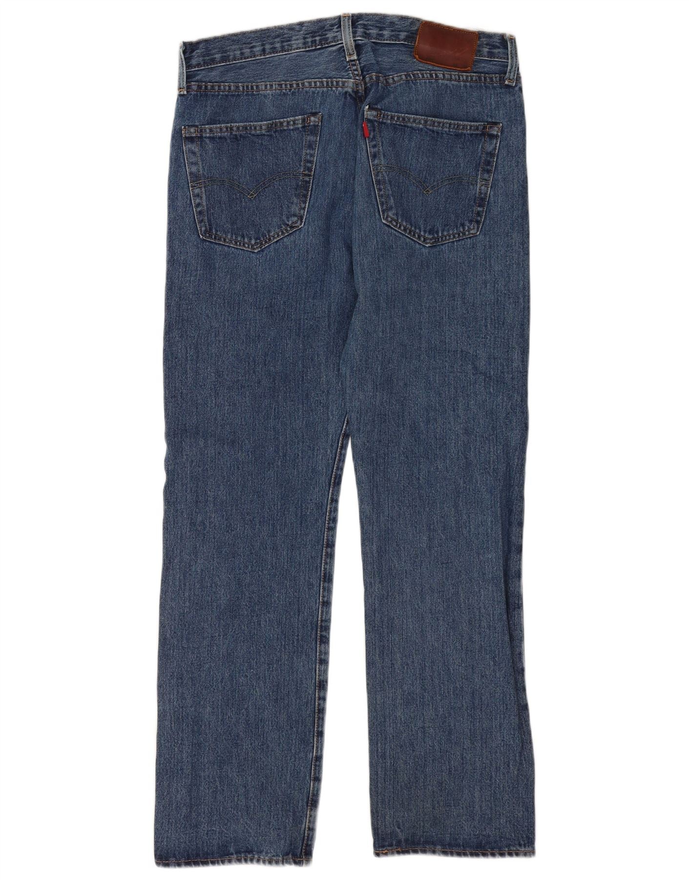 Levi's Mens 501 Straight Jeans W34 L32 Blue Cotton - Image 2