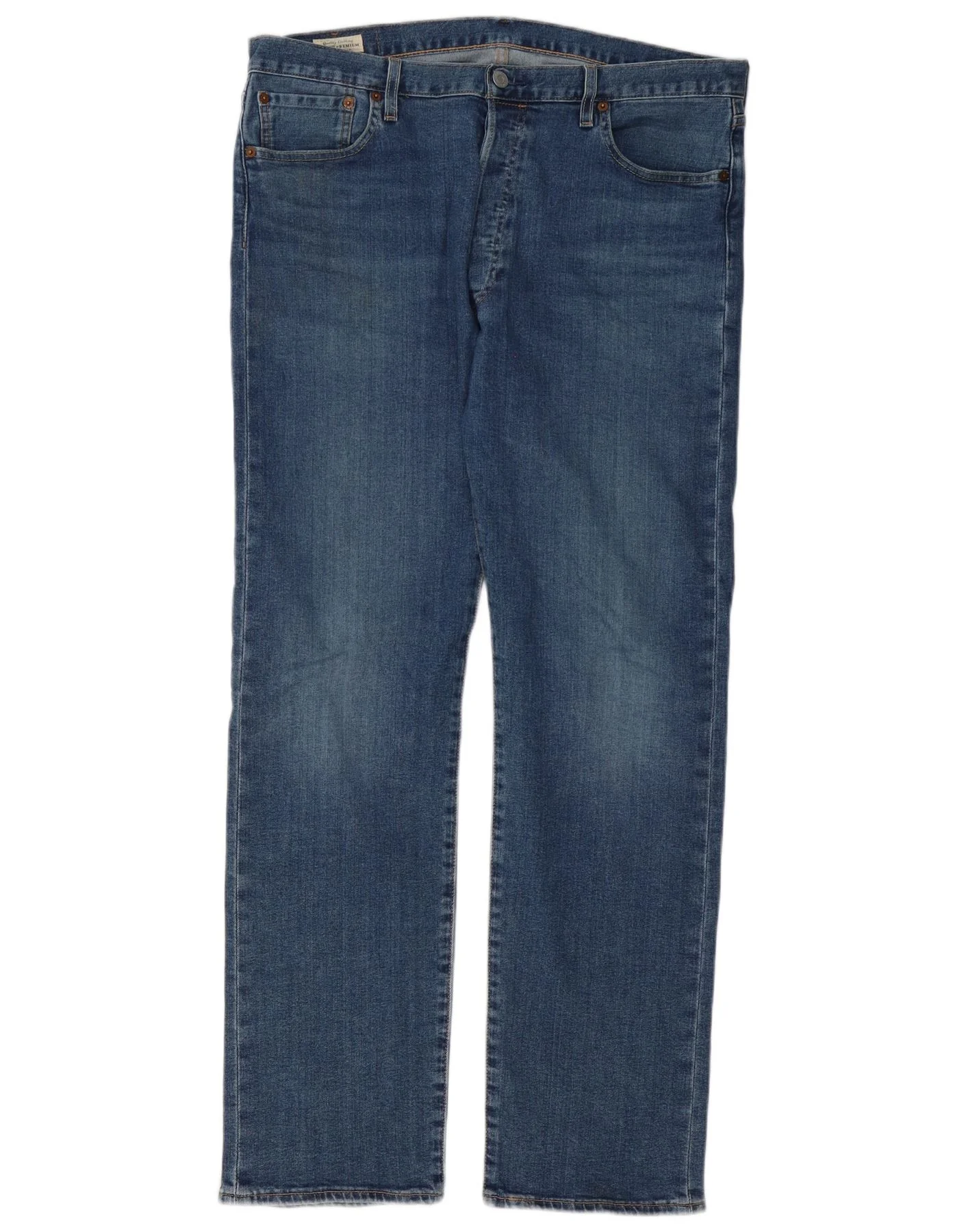 Levi's Mens 501 Straight Jeans W36 L32 Blue Cotton