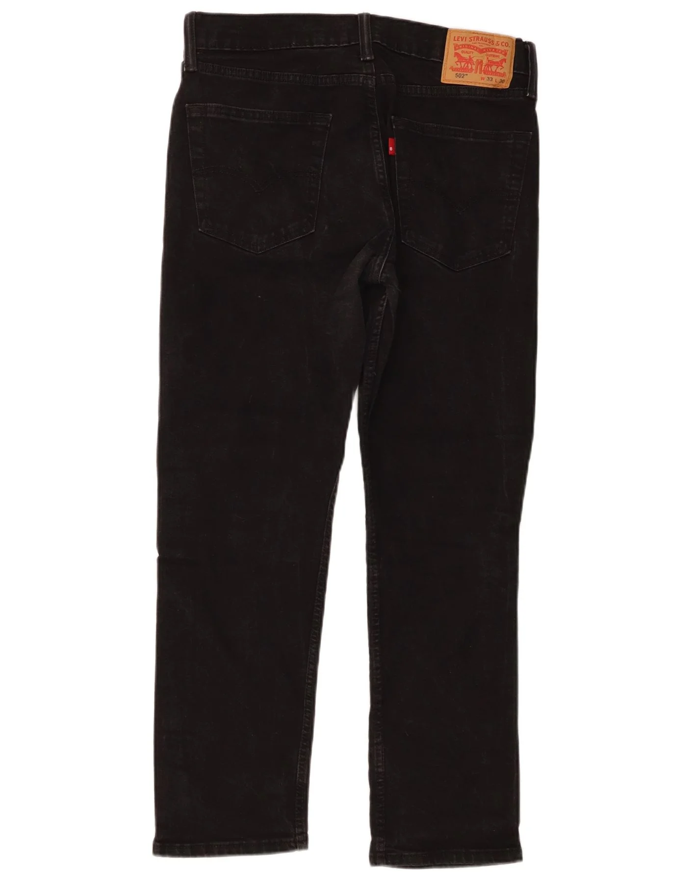 Levi's Mens 502 Straight Jeans W33 L27 Black Cotton - Image 2