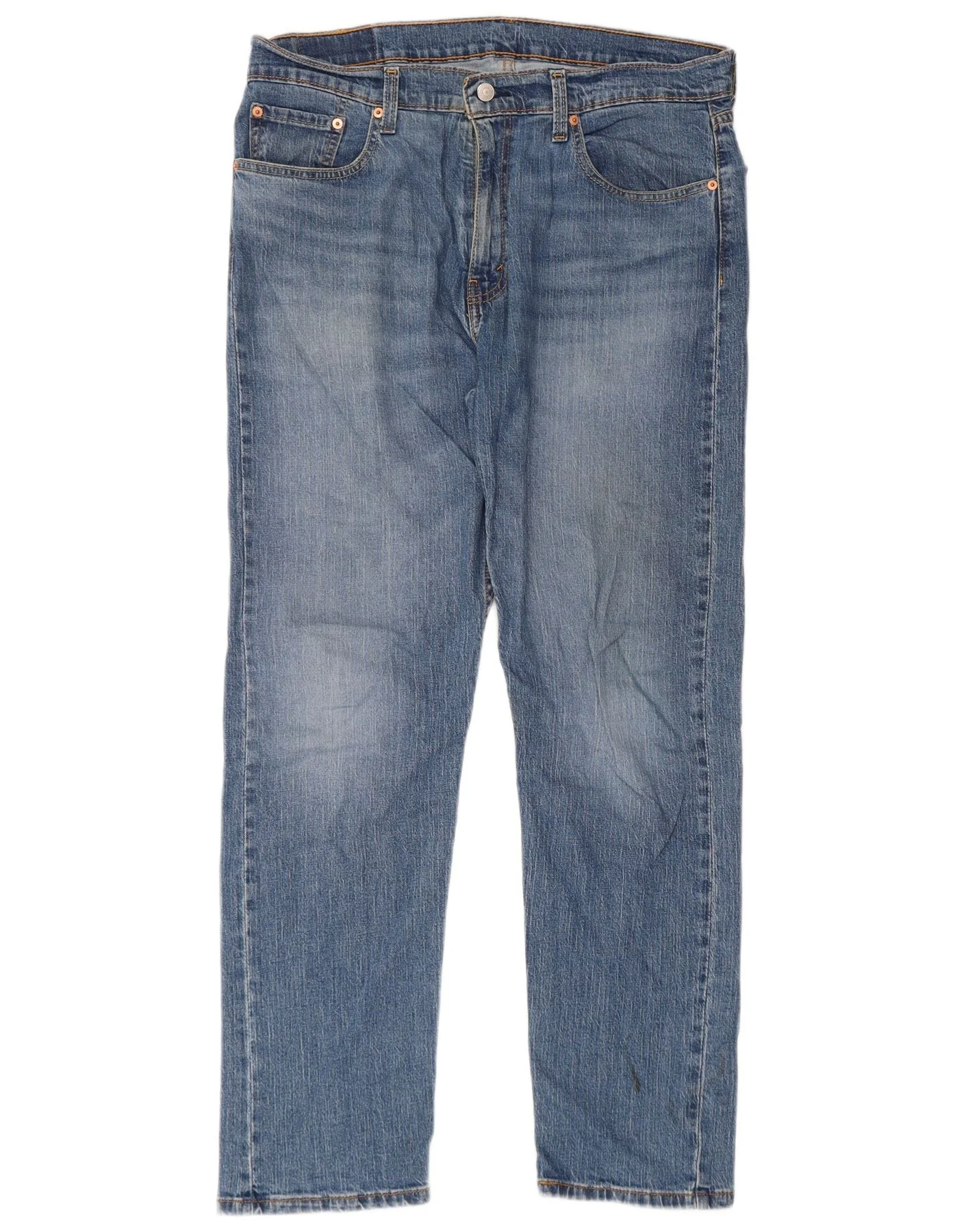 Levi's Mens 502 Tapered Jeans W36 L32 Blue Cotton