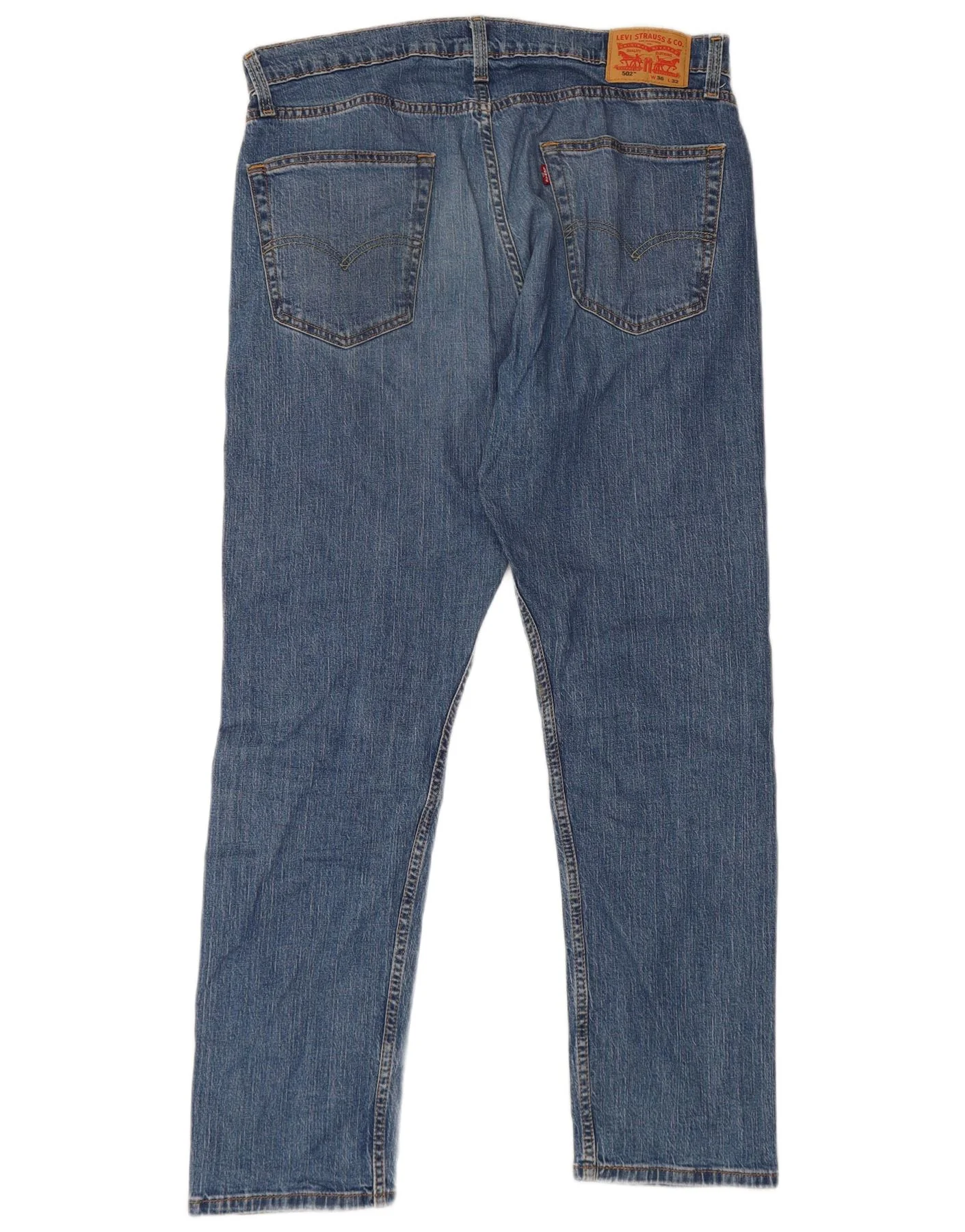 Levi's Mens 502 Tapered Jeans W36 L32 Blue Cotton - Image 2