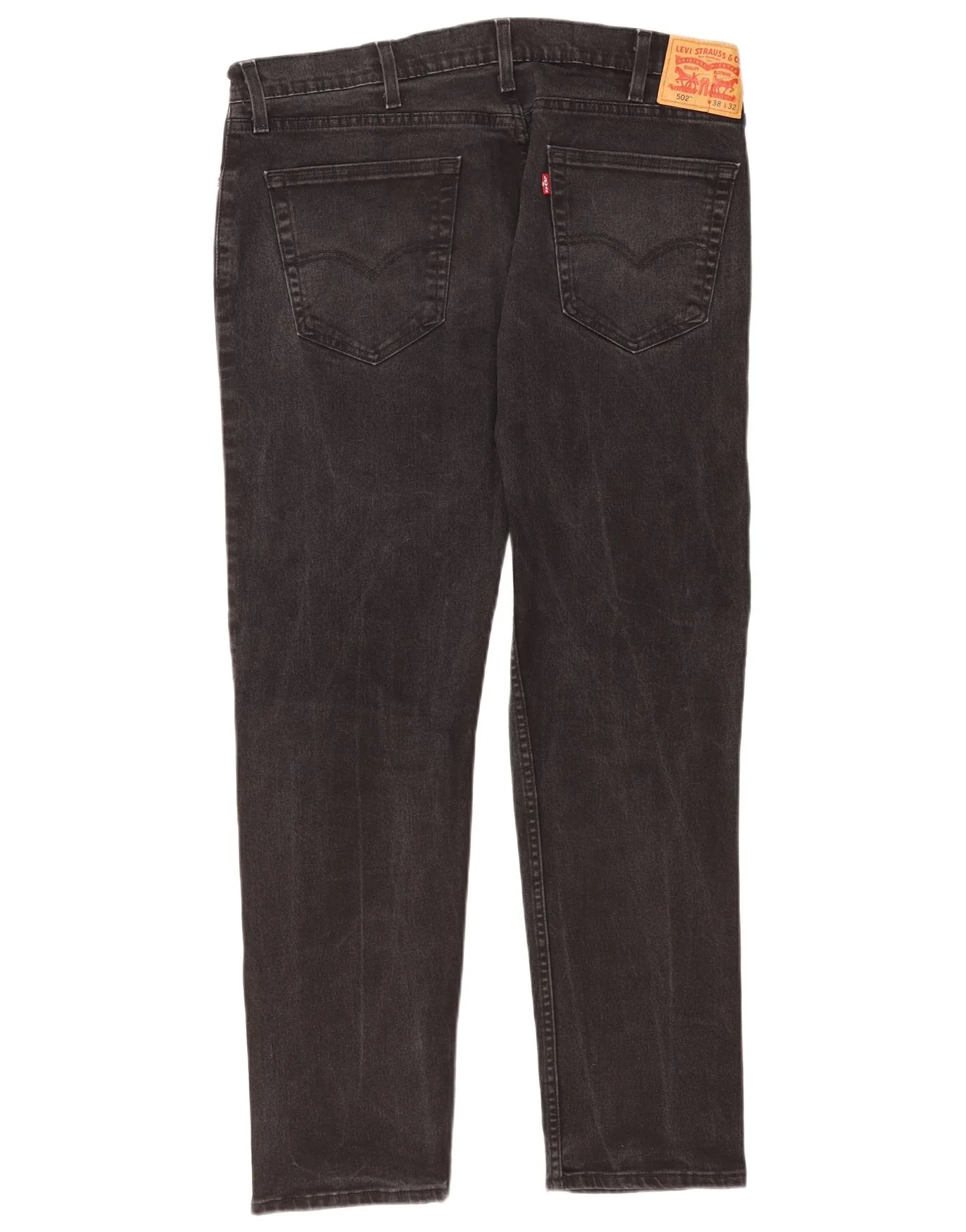 Levi's Mens 502 Tapered Jeans W38 L32 Black Cotton - Image 2