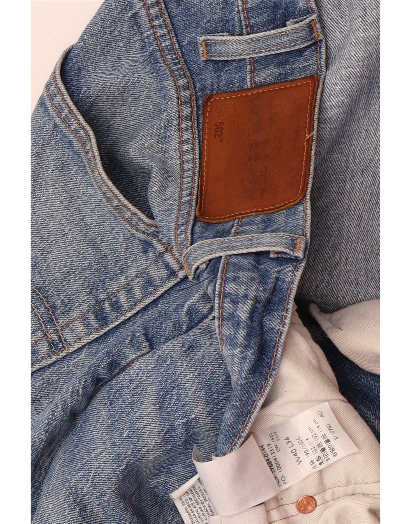 Levi's Mens 502 Tapered Jeans W40 L33 Blue Cotton - Image 6