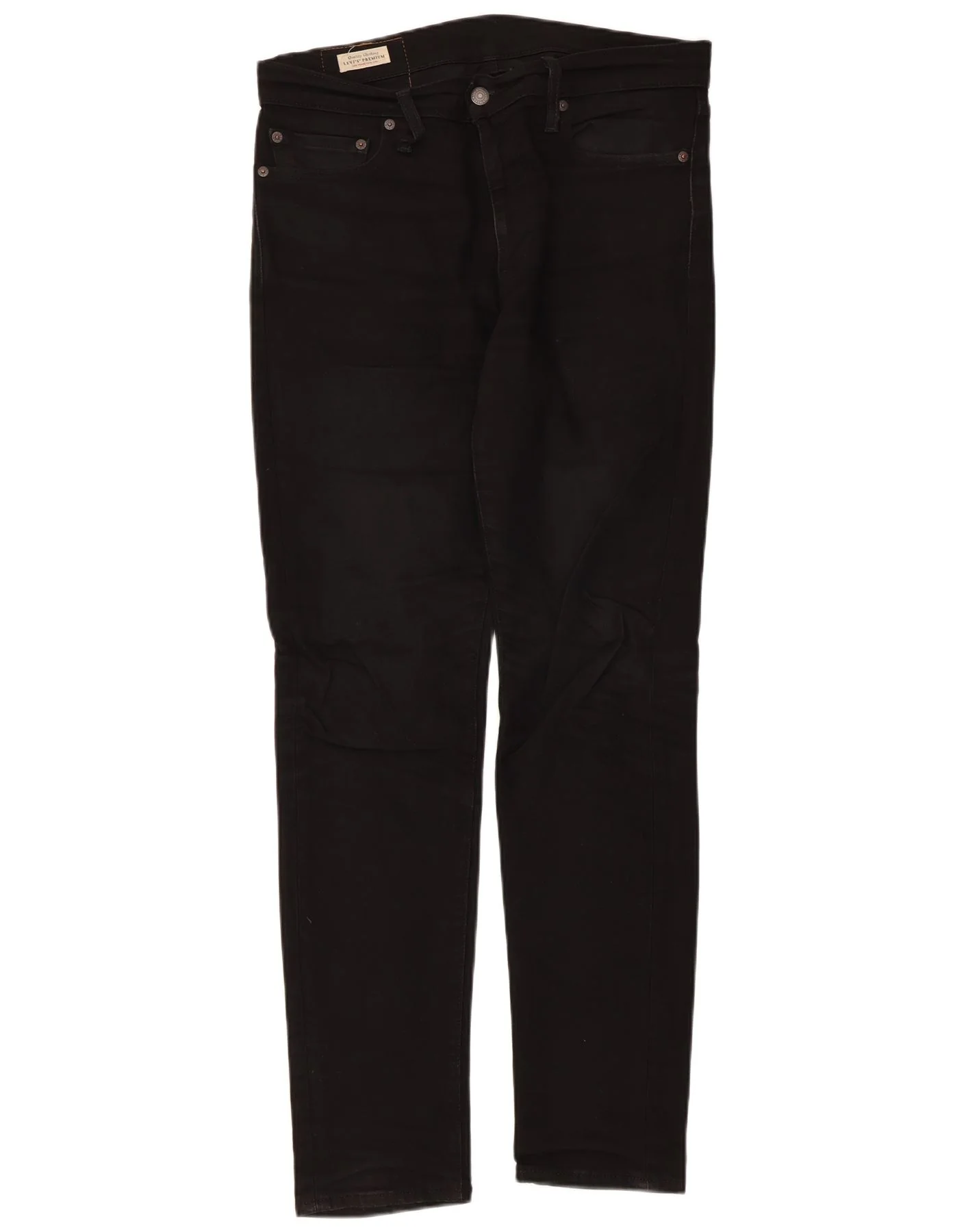 Levi's Mens 510 Skinny Jeans W31 L32 Black Cotton